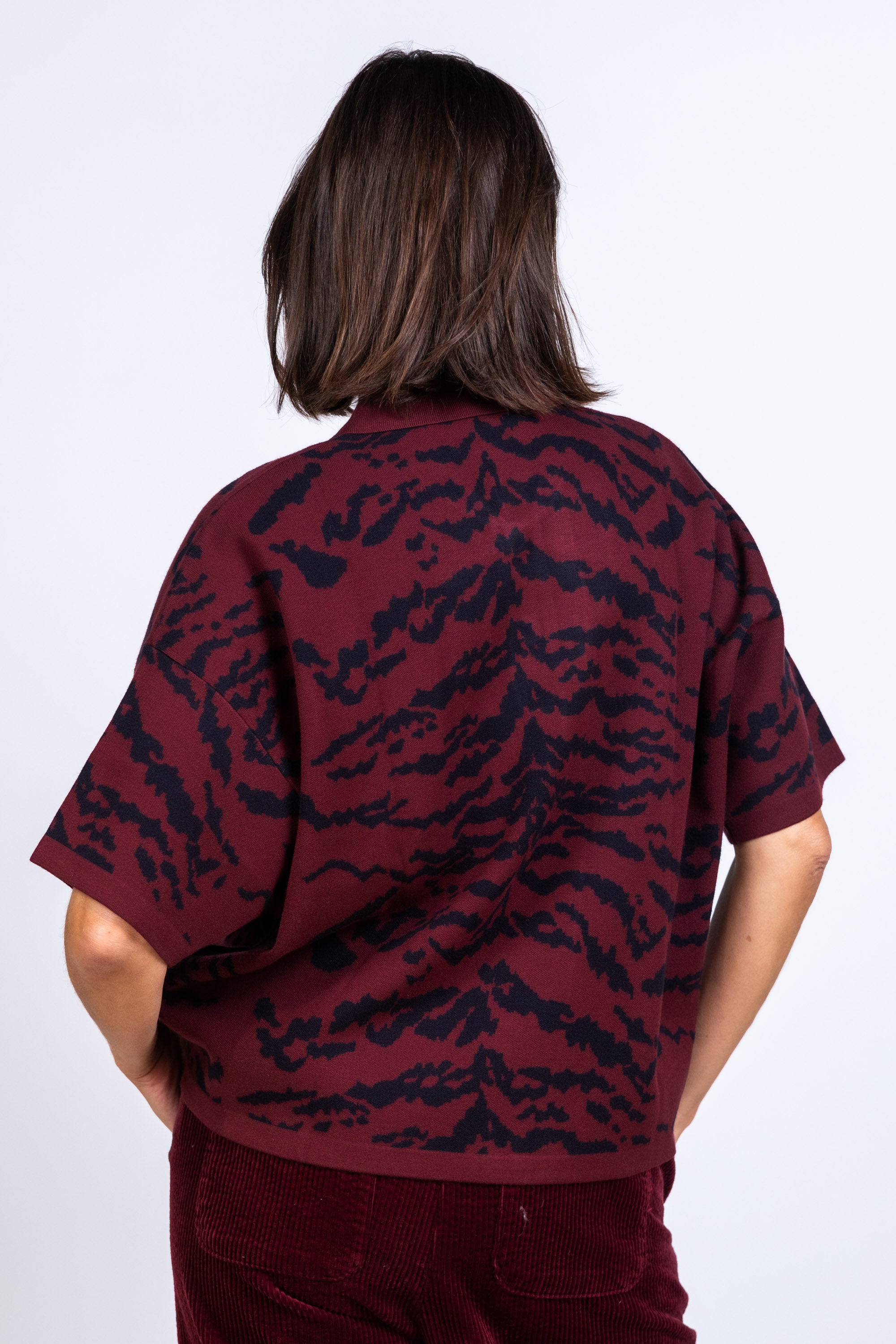 Trui met print - Burgundy