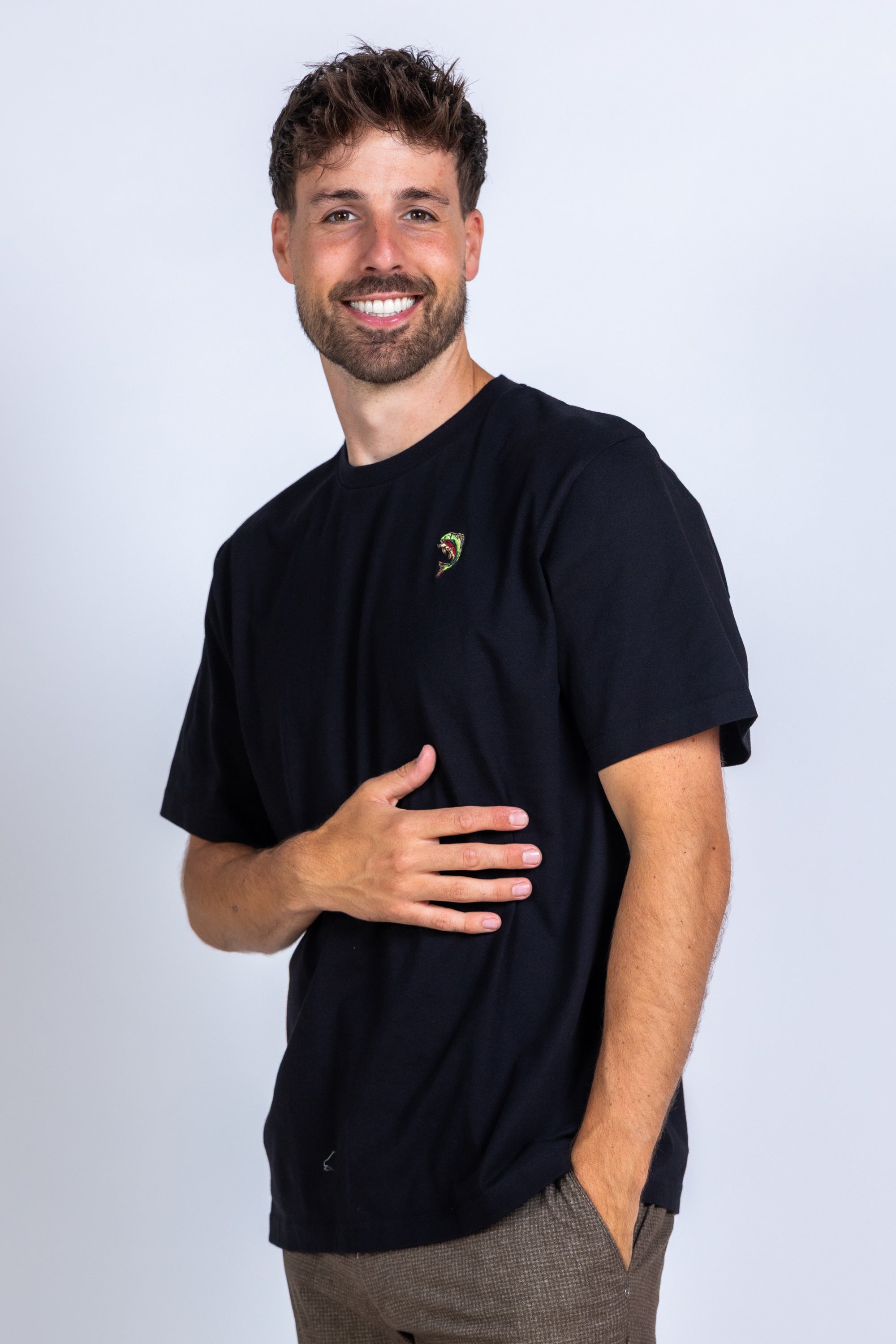 T-shirt met print - Zwart