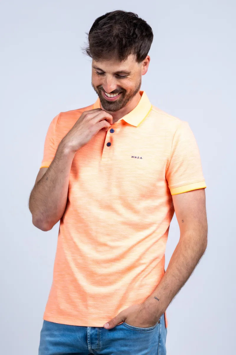 NEW ZEALAND AUCKLAND Polo met knopen - Zalm