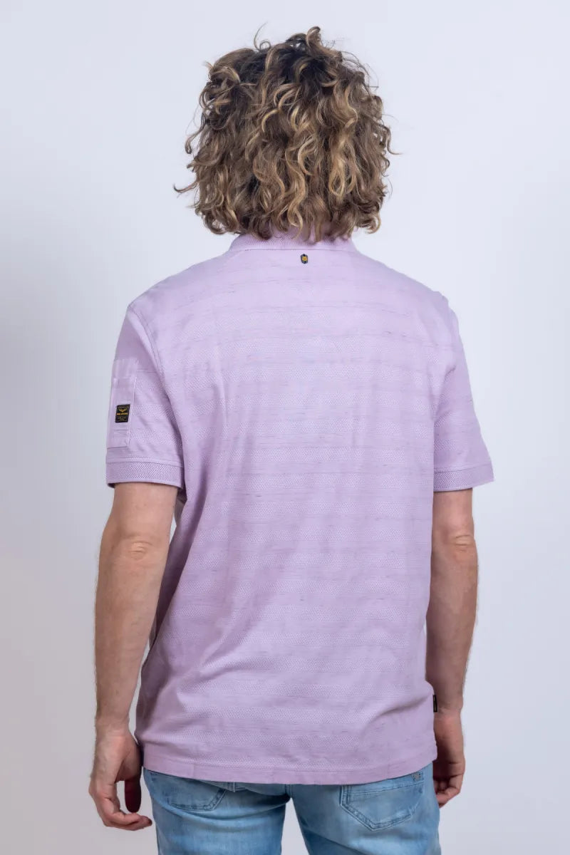 PME PME PPSS2603885 Polo met structuur - Paarspink