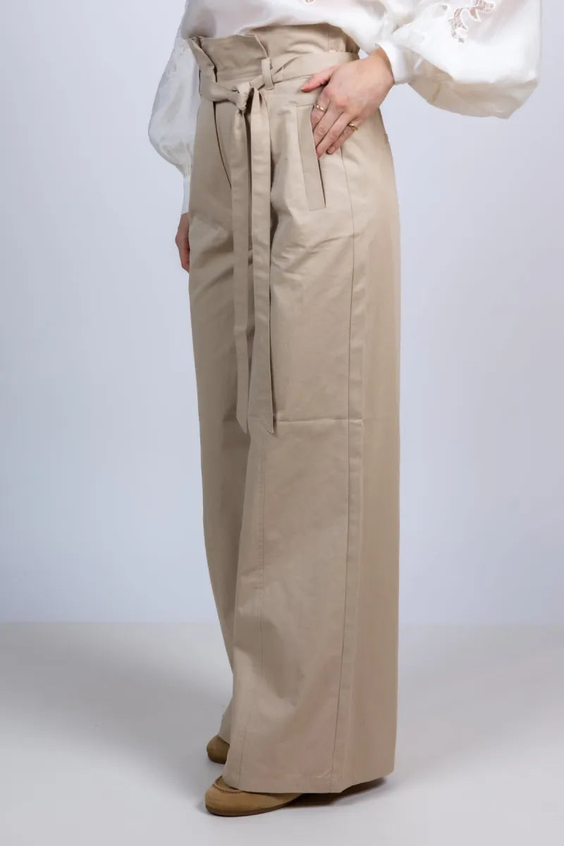 CPH MUSE CPH MUSE 207373 gina pants CPH MUSE 207373 gina pants Wijde broek met ceintuur - Kit
