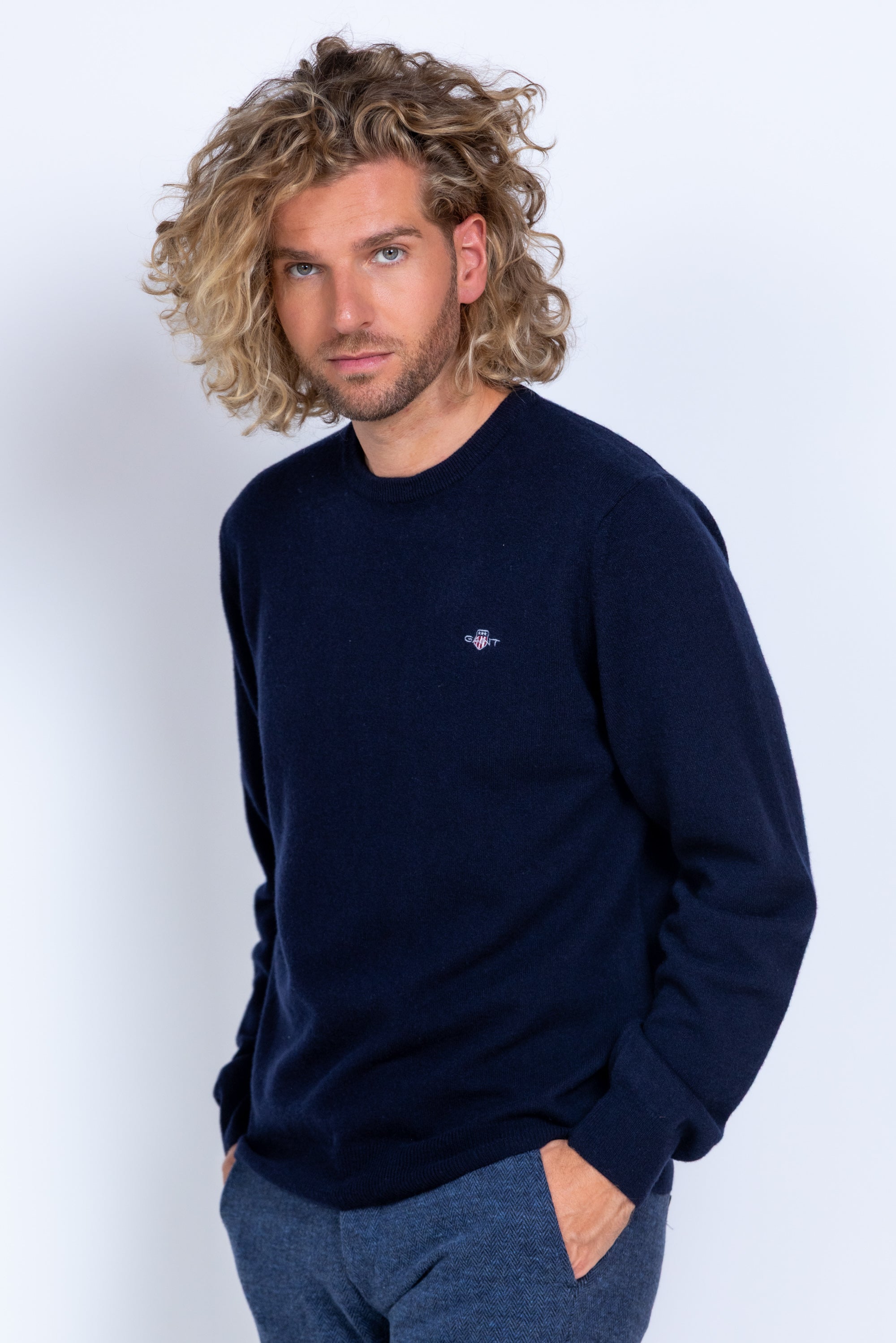 Trui met ronde hals - Marine