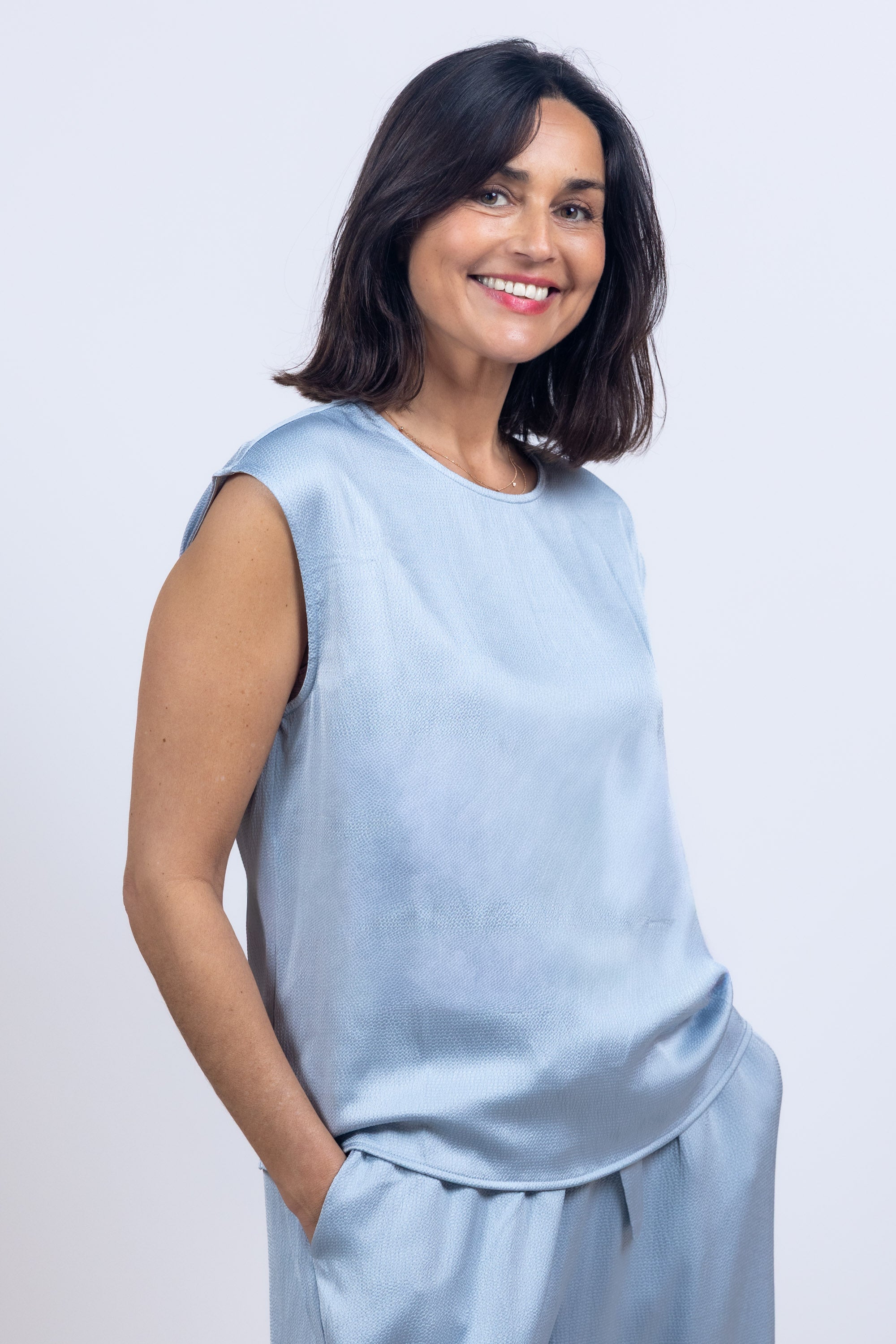 Top zonder mouwen - Bleu