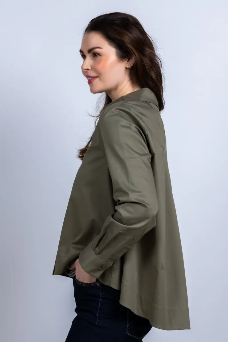 FFC Blouse met knopen - Olijfgroen