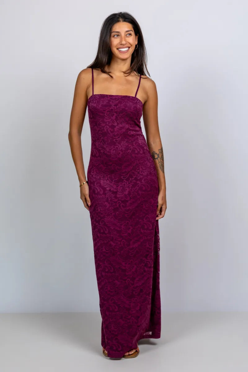 HARPER & YVE HARPER & YVE HS6P901 Jurk met spaghettibandjes - Burgundy