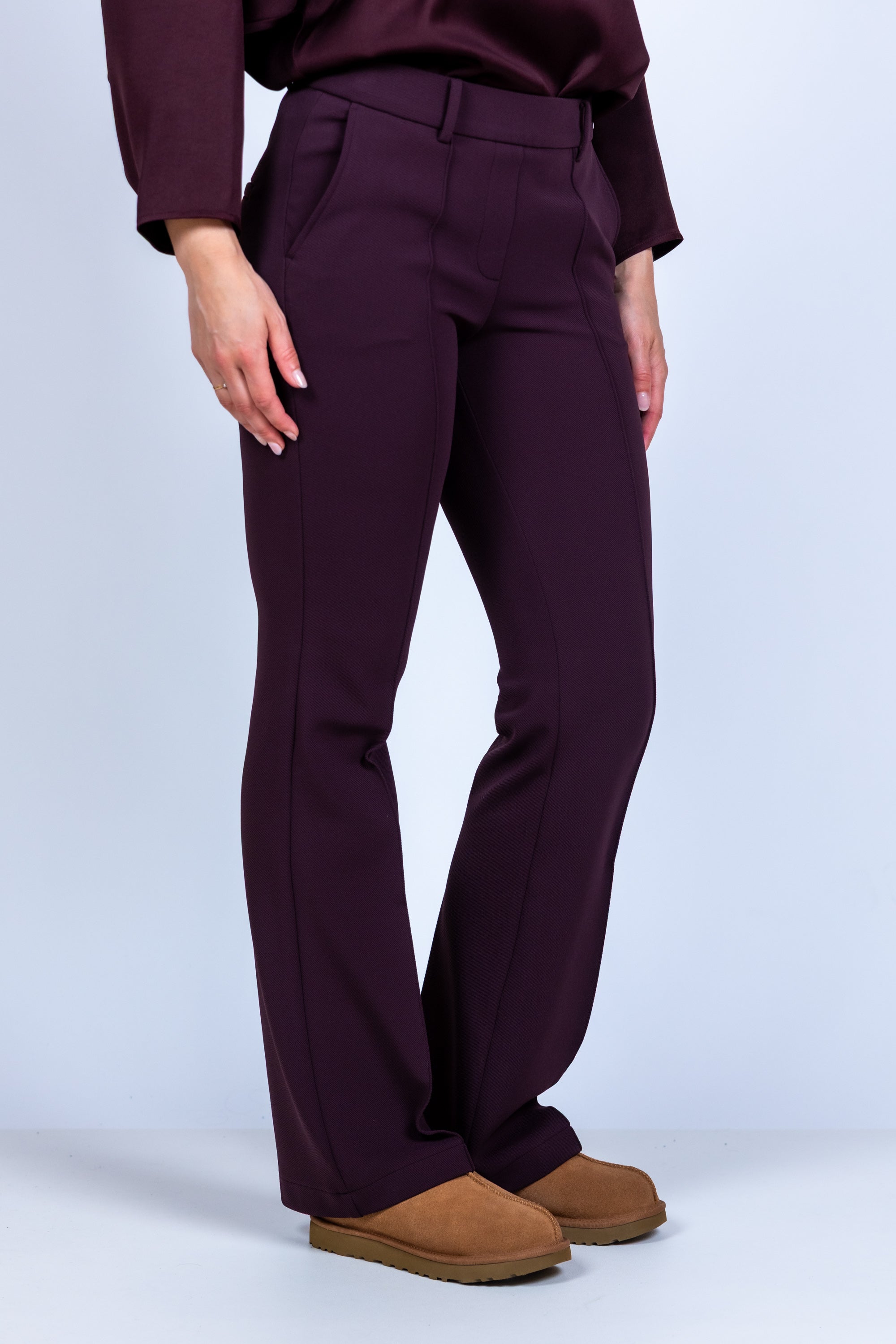 Broek met naden - Burgundy