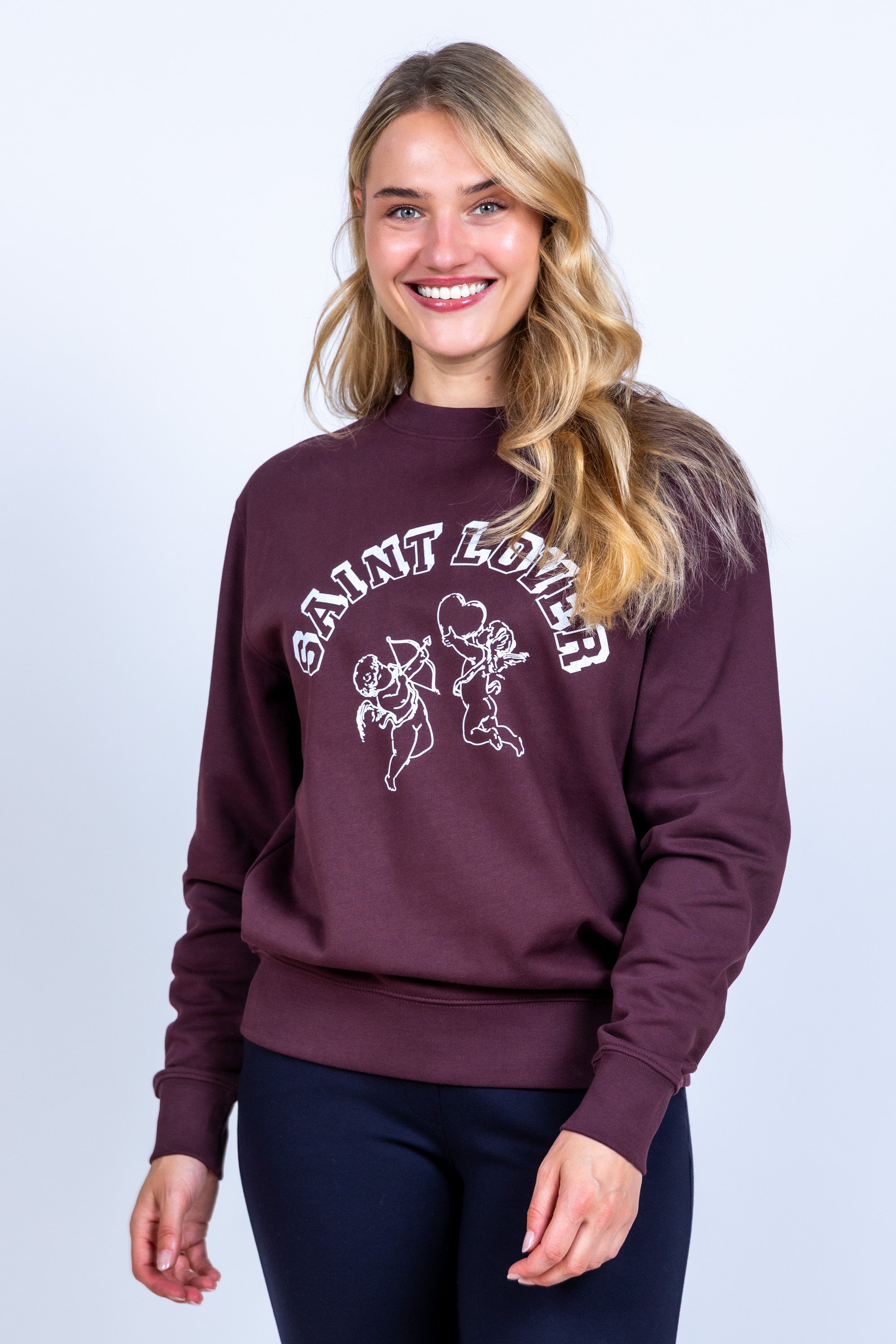 Sweater met print - Burgundy