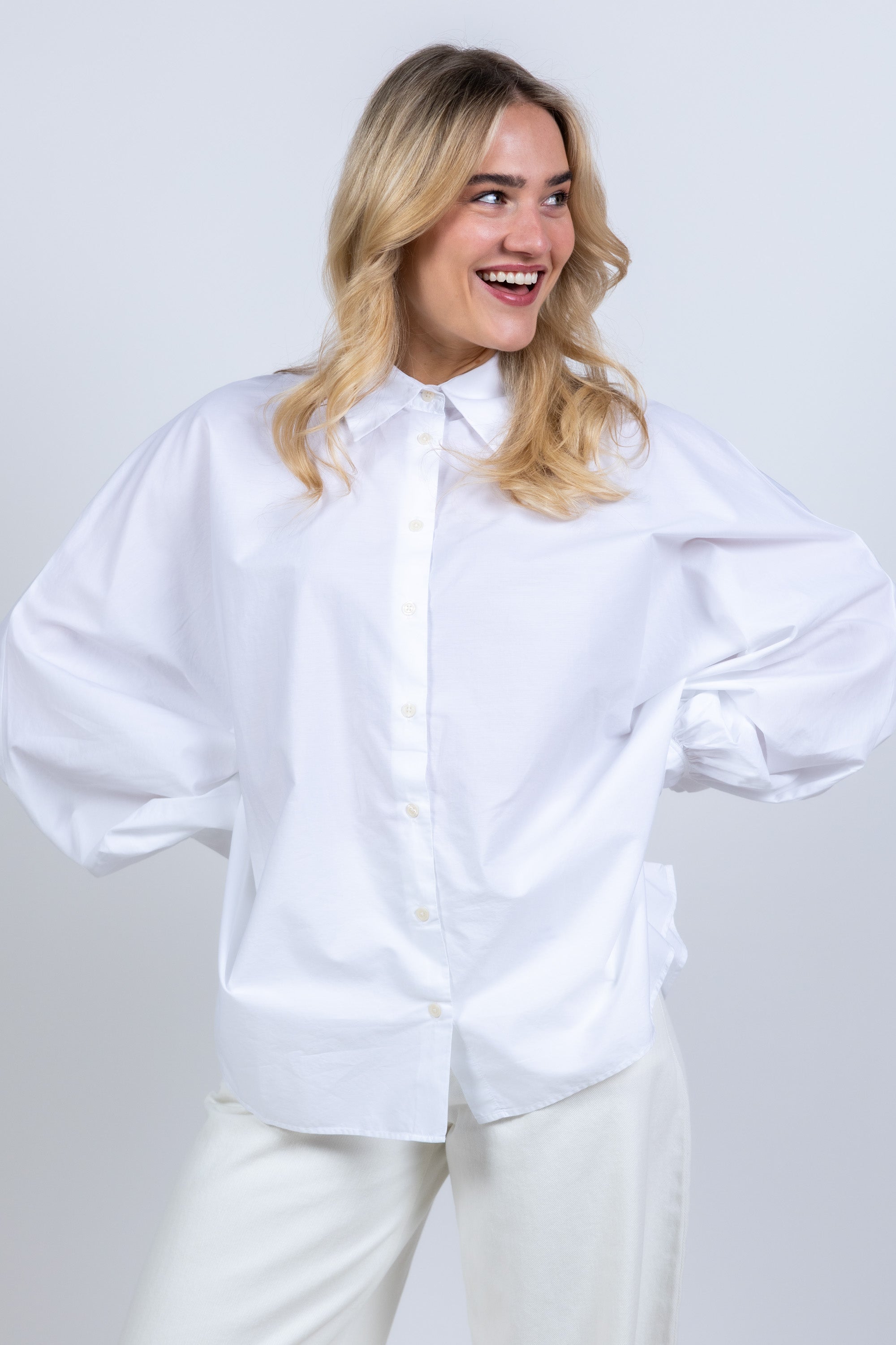 Blouse met knopen - Wit
