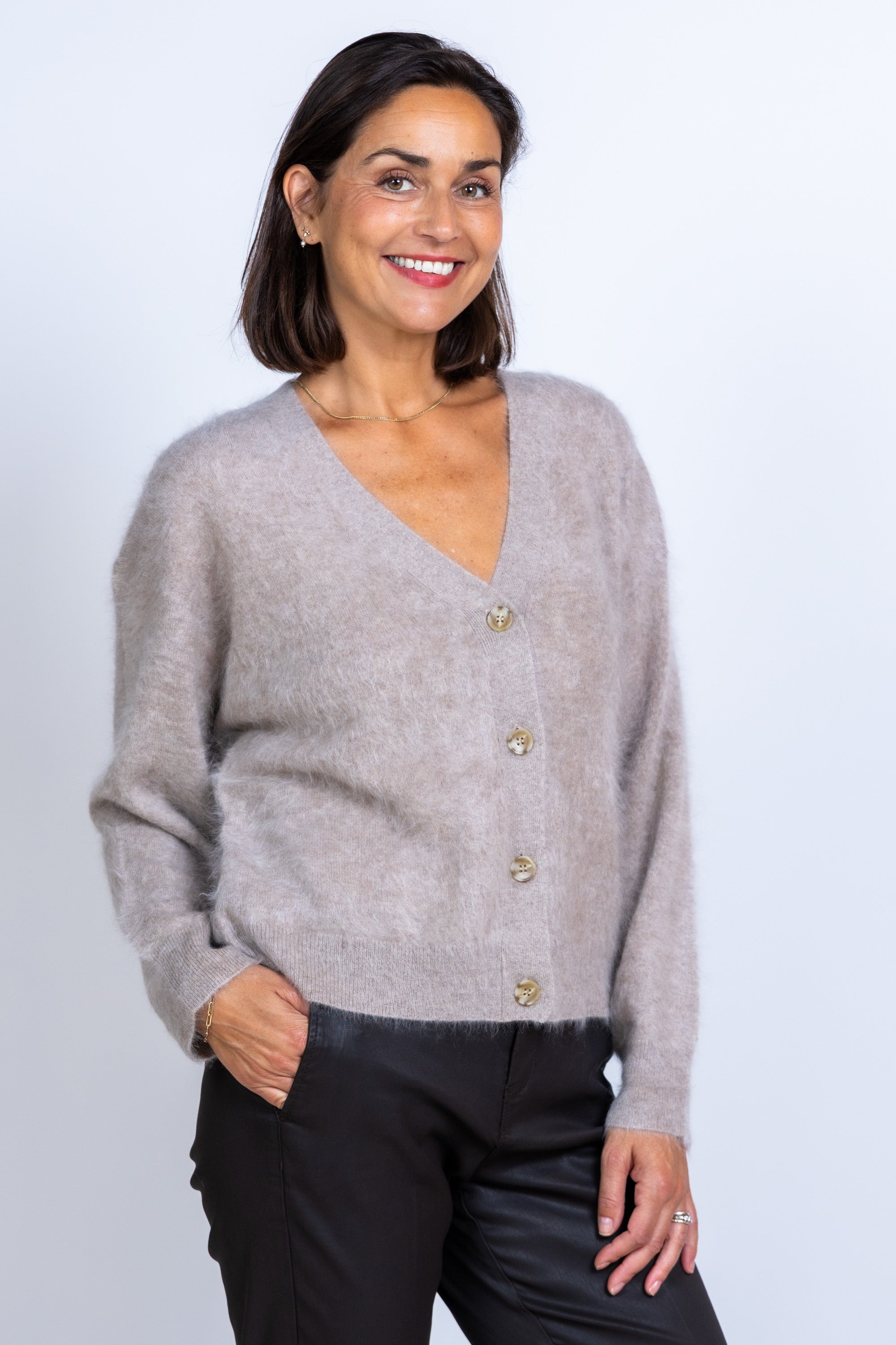 Vest met knopen - Beige