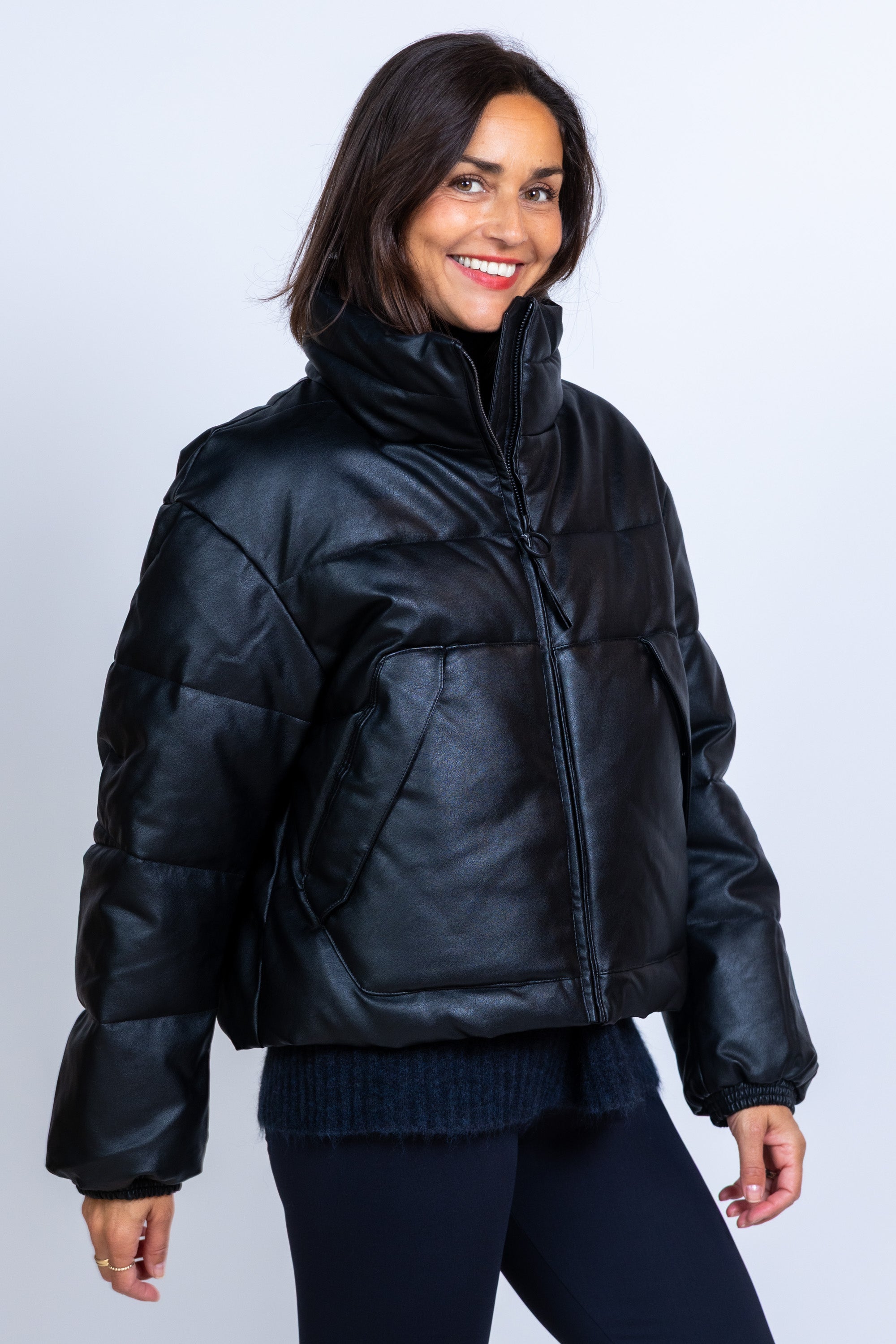 Puffer jack - Zwart