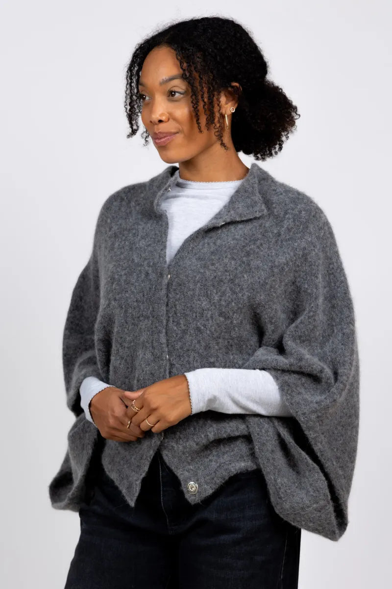MIREIMARIE MIREIMARIE LYON Oversized vest - Antraciet
