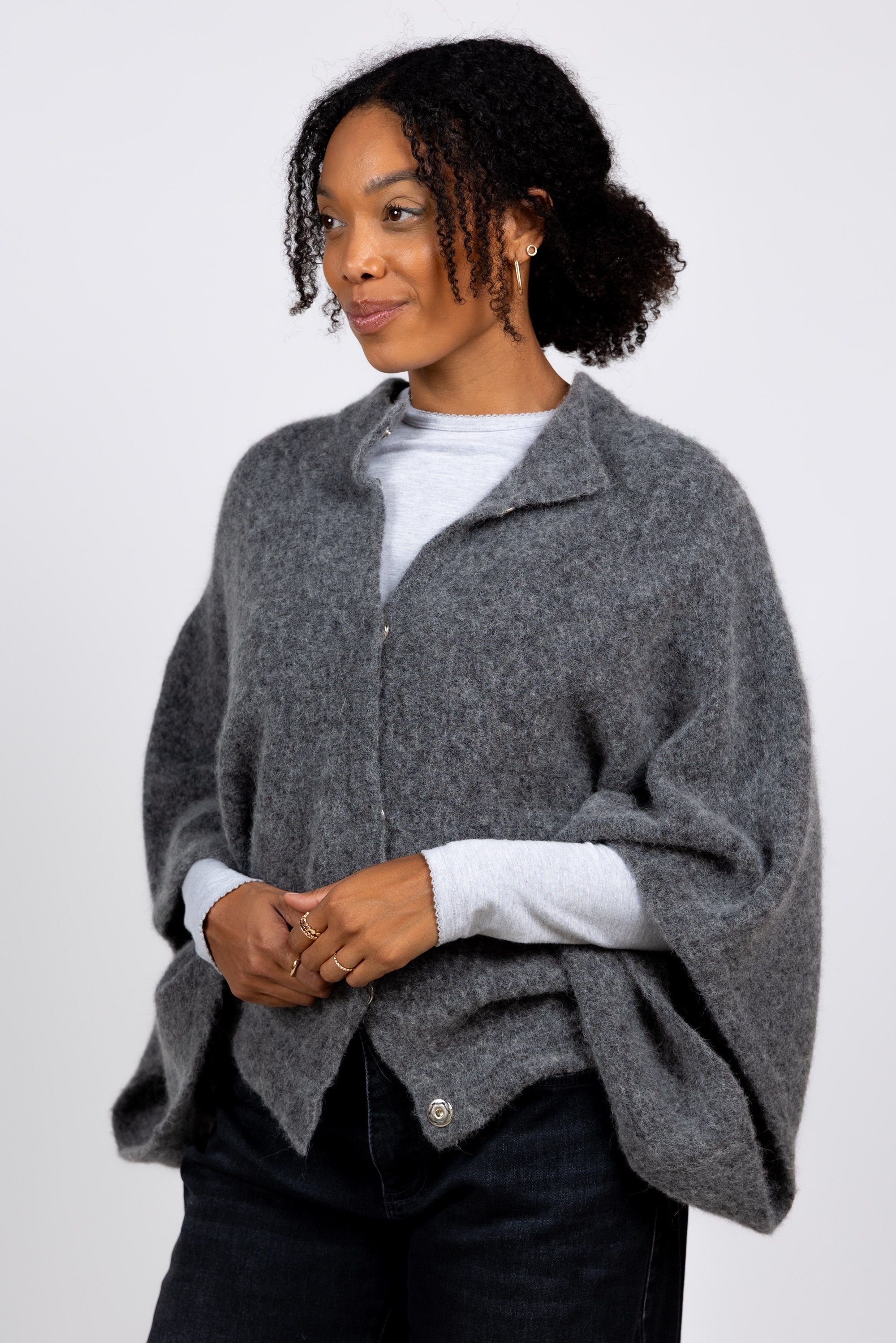 Oversized vest - Antraciet