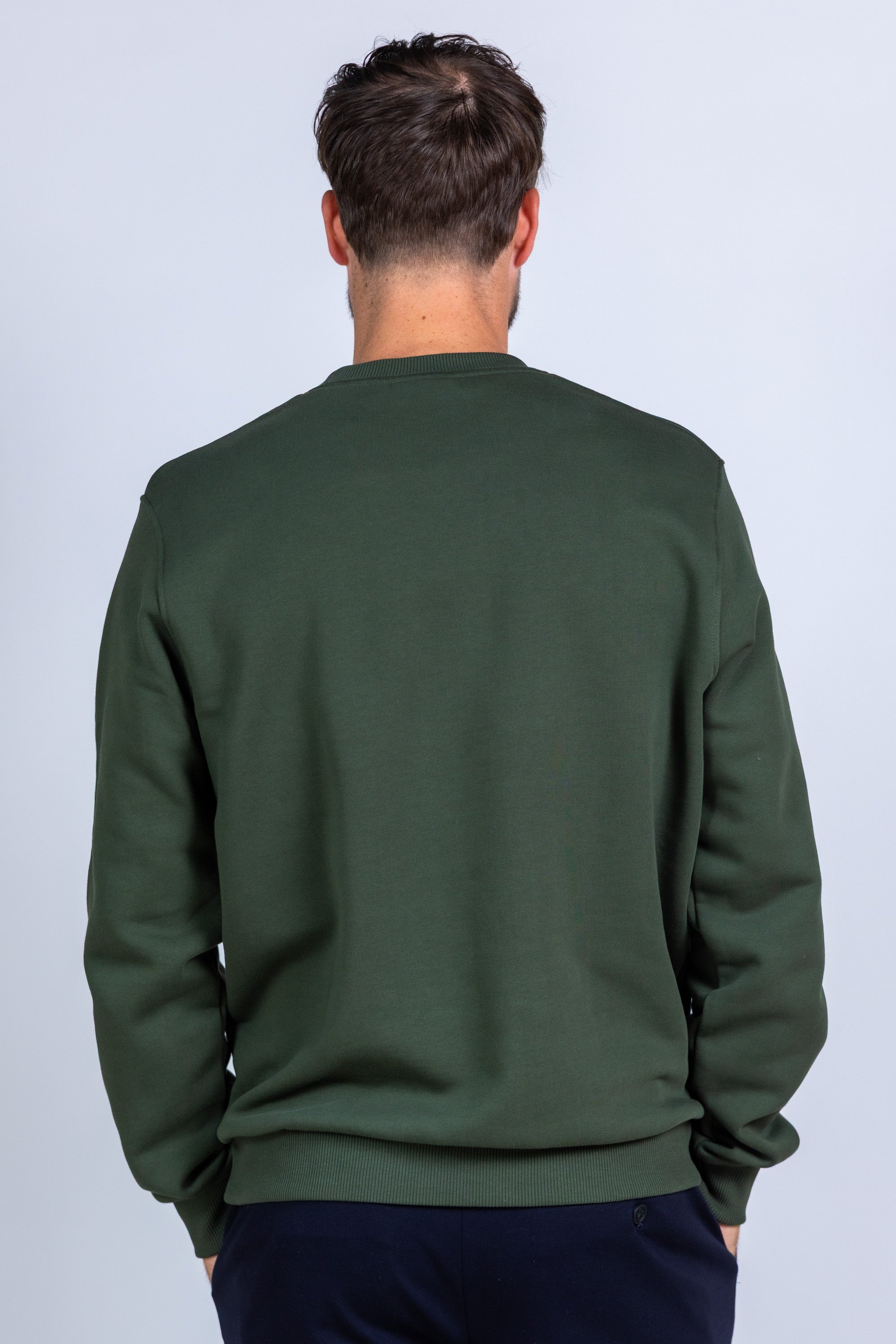 Sweater met print - Olijfgroen