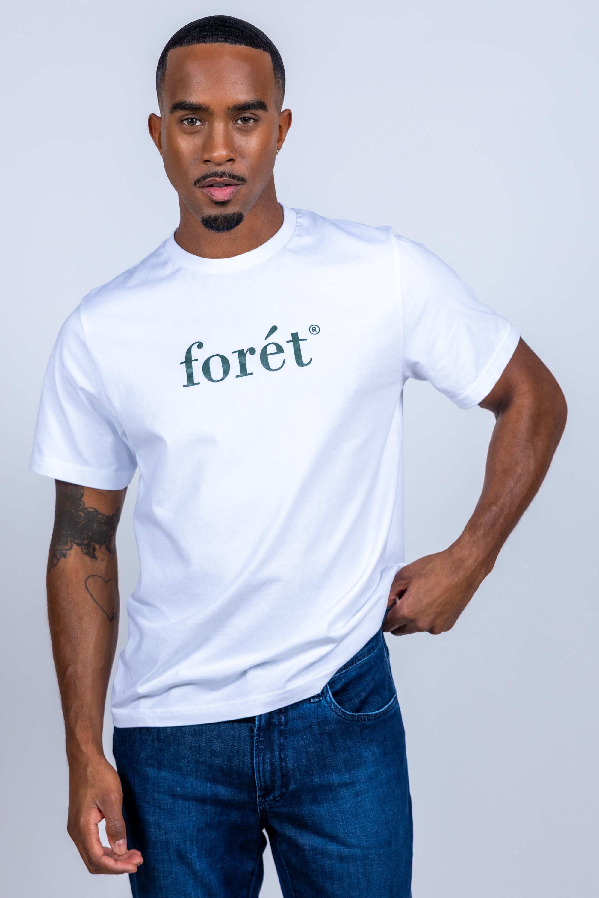 T-shirt met print - Wit