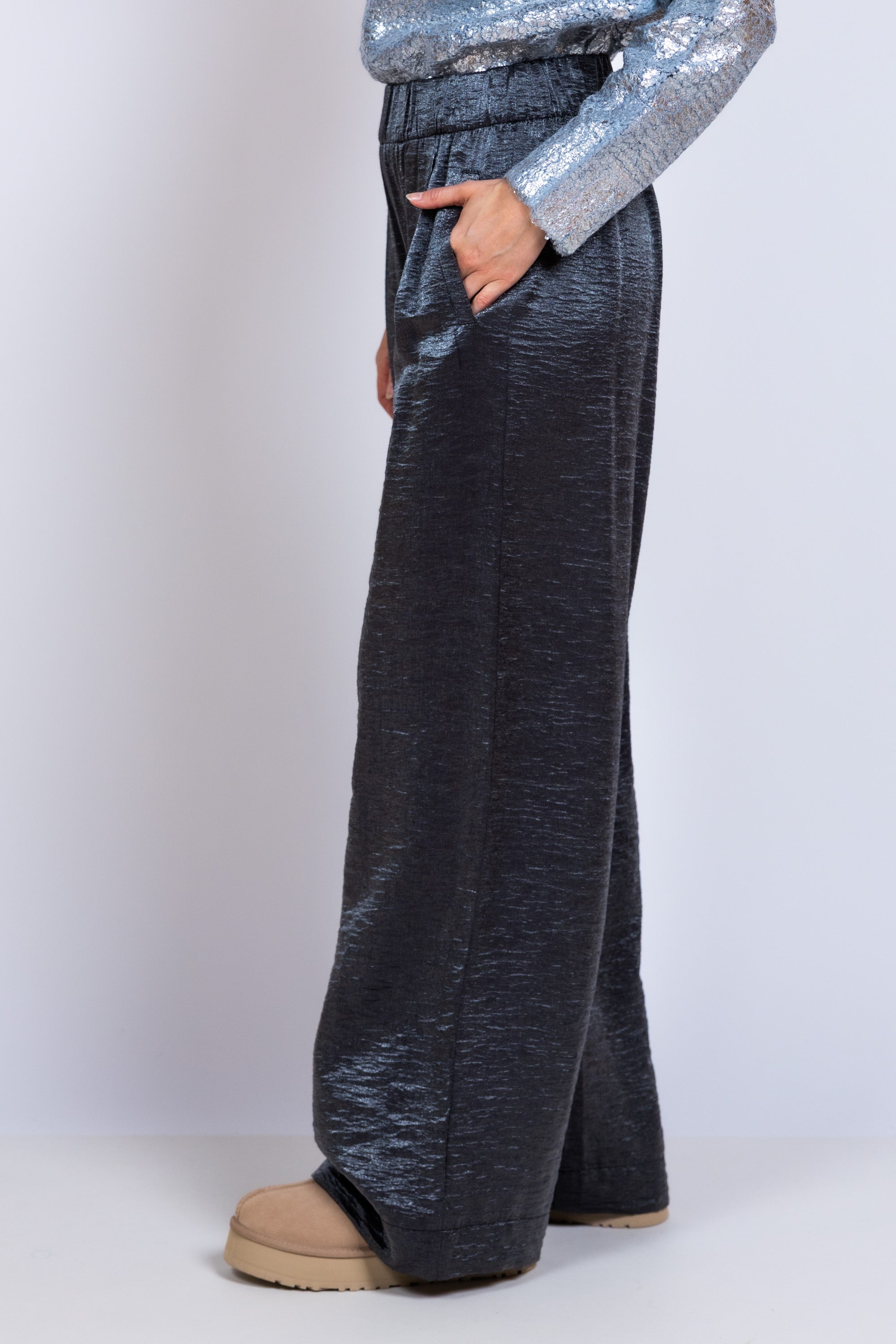 Wijde broek - Zilver