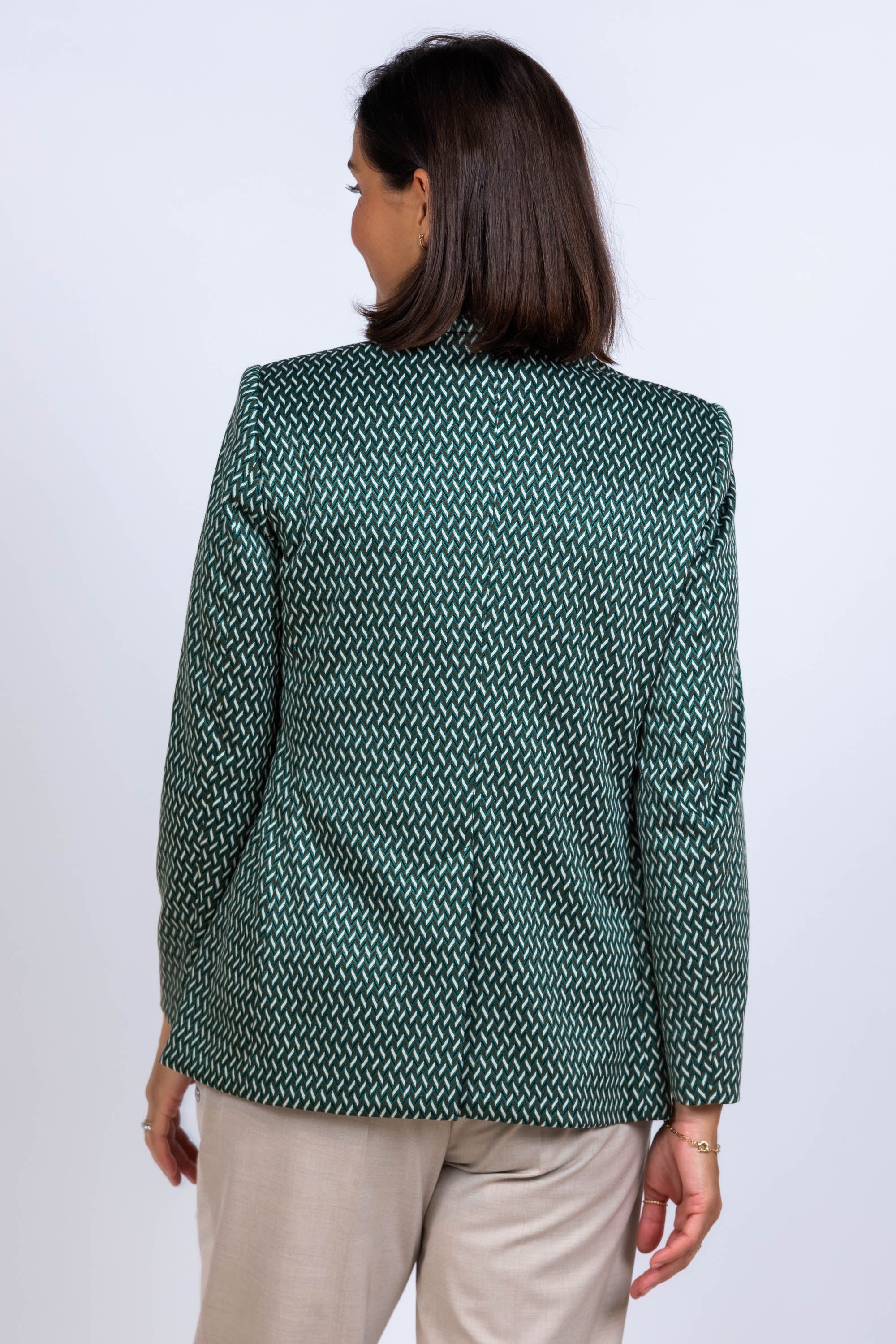 Blazer met knopen - Flessegroen