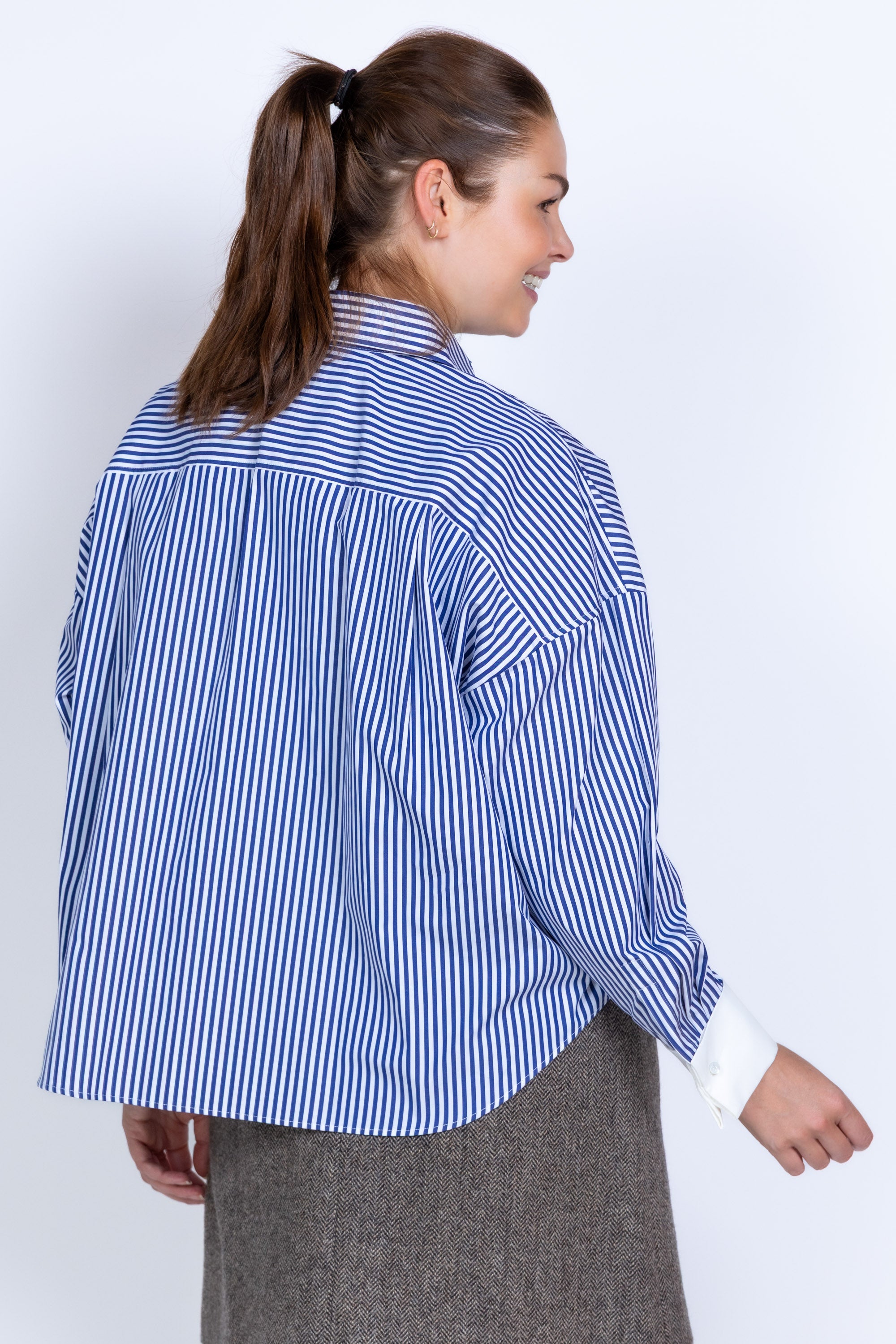 Blouse met strepen - Ecru