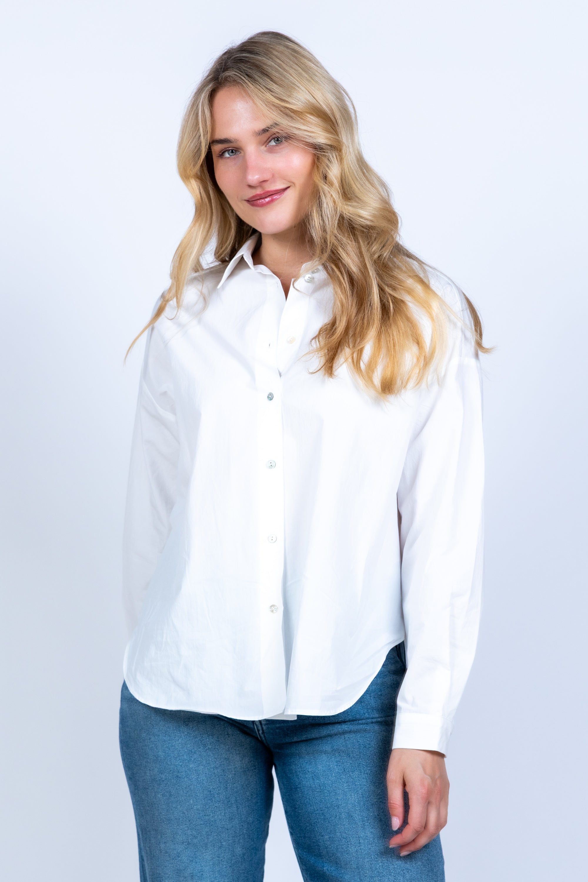 Blouse met knopen - Ecru