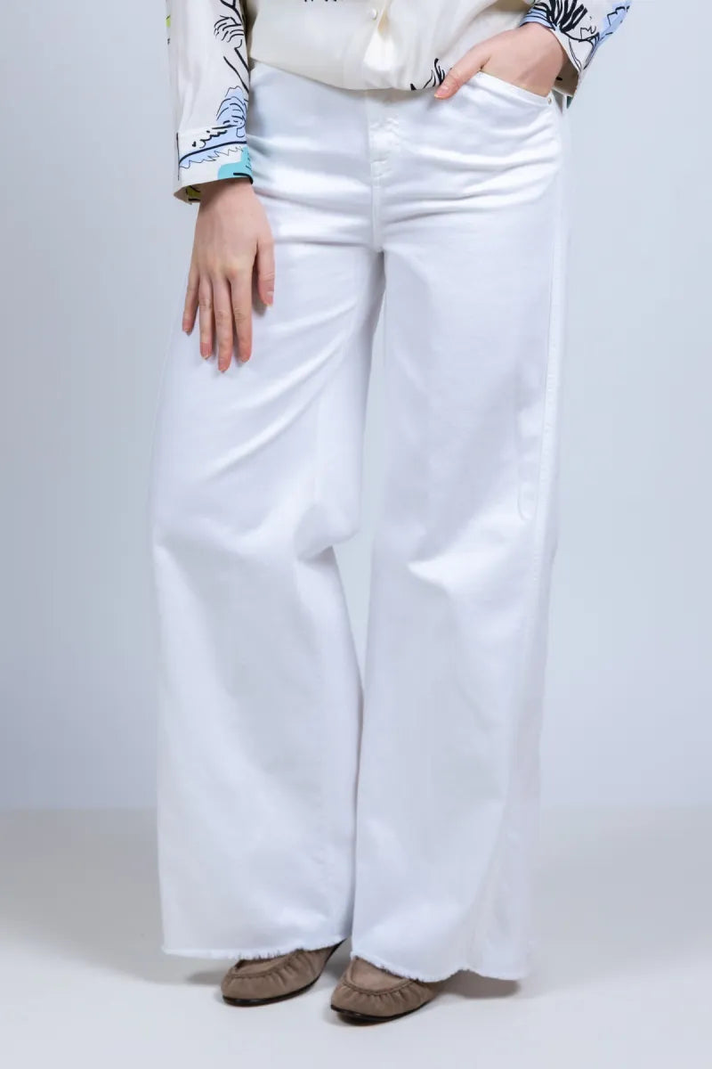 RAFFAELLO ROSSI RAFFAELLO ROSSI 9391 SENA P Wijde broek - Wit