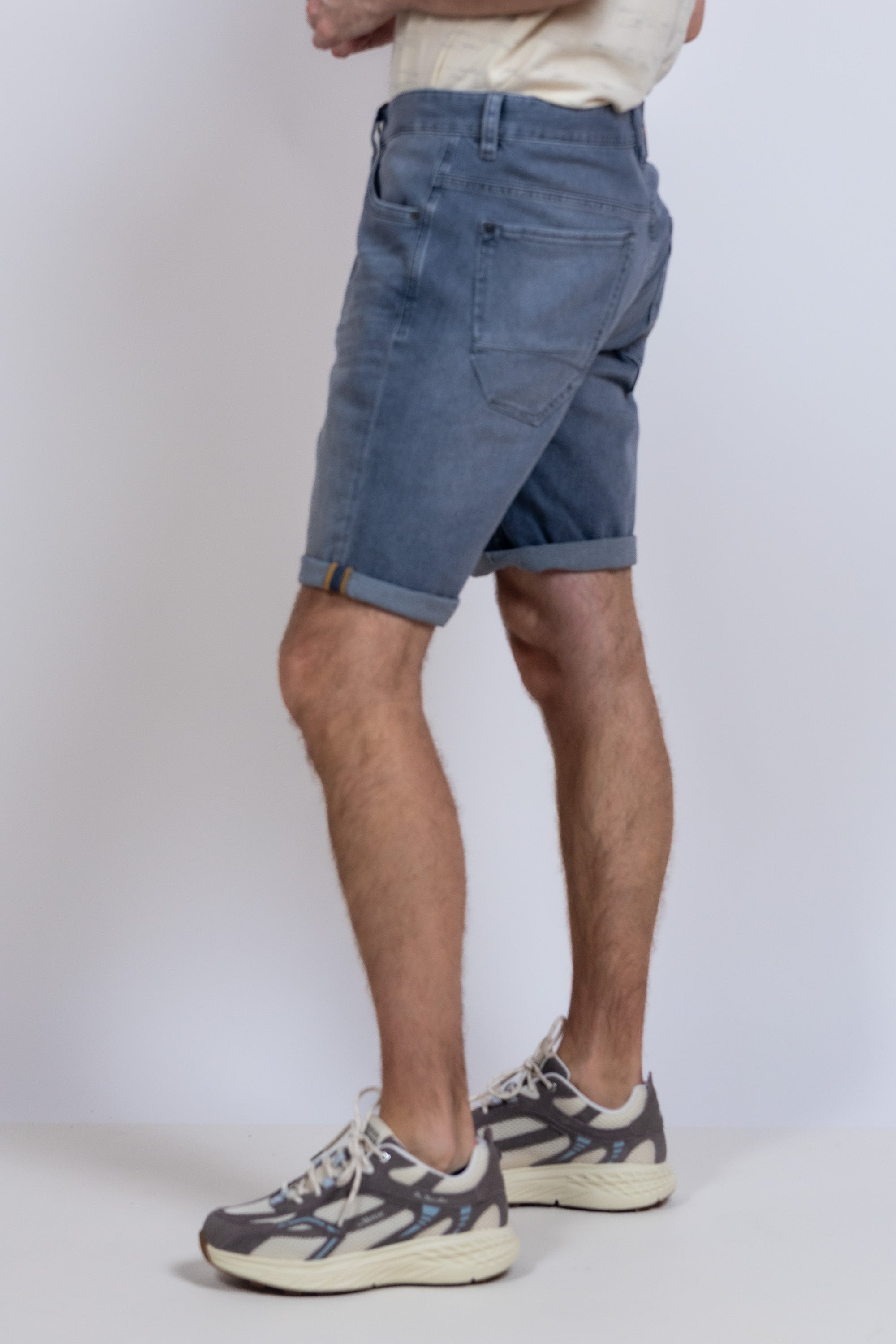 Denim short - Middengrijs