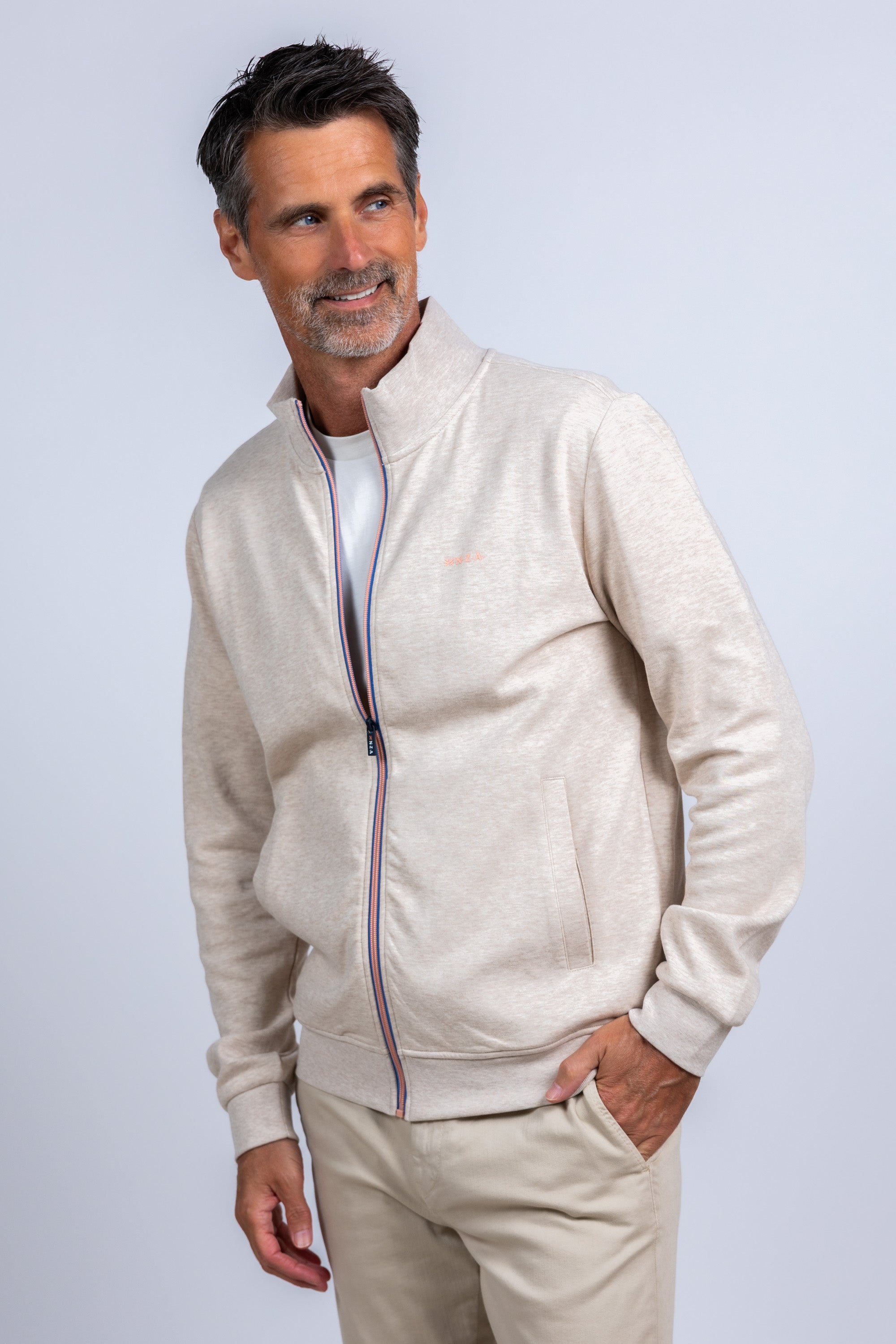 Vest met rits - Beige