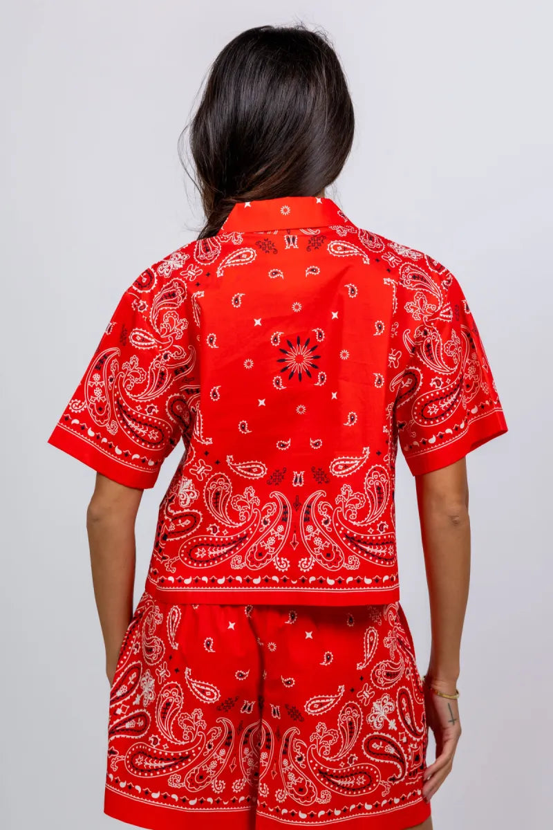 SUNCOO SUNCOO LUZ Blouse met print - Rood