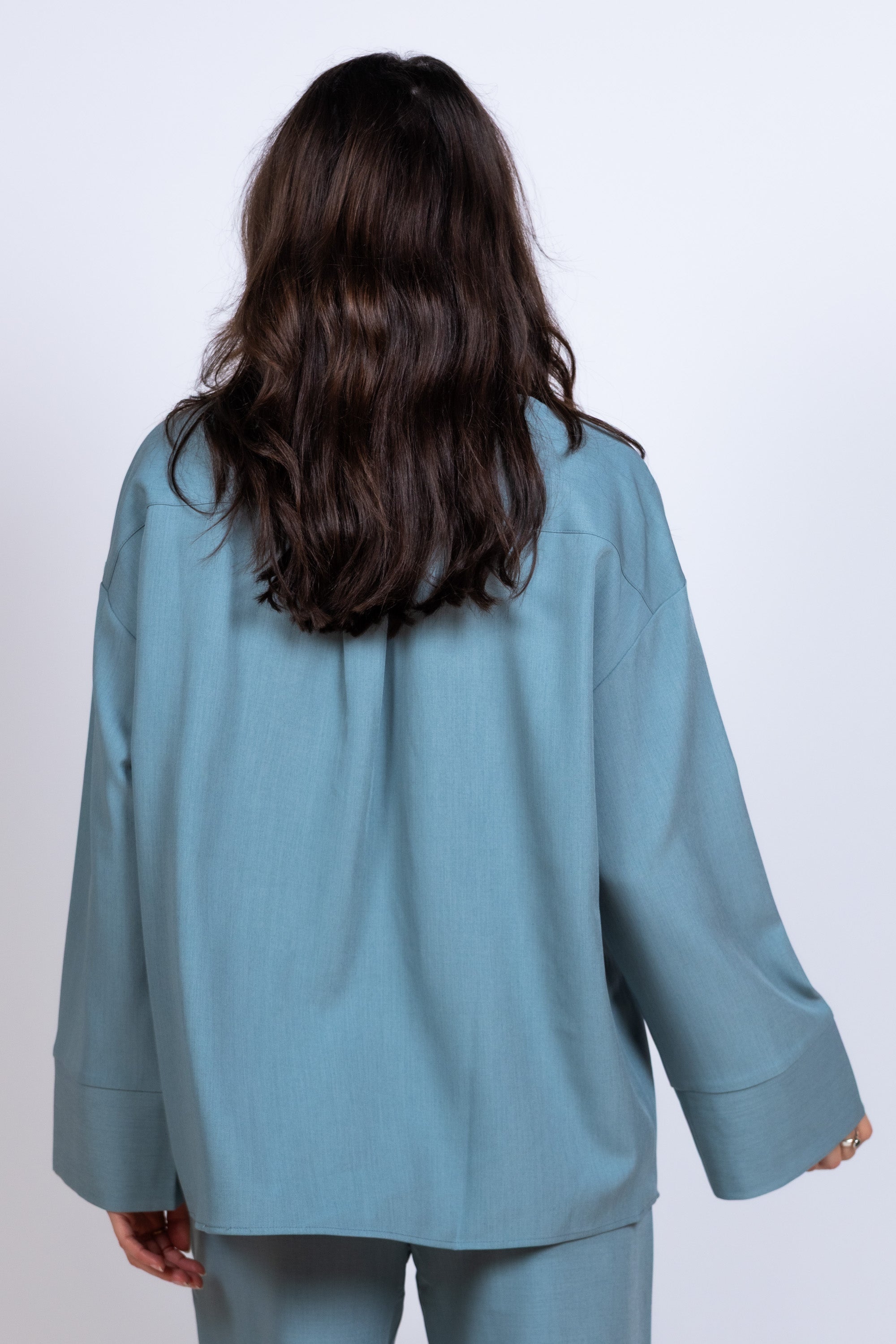 Blouse met knopen - Mint