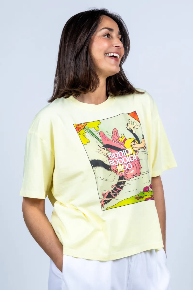 ELITE ELITE 137BIDIBI-TEE CRO ELITE 137BIDIBI-TEE CRO T-shirt met print - Geel