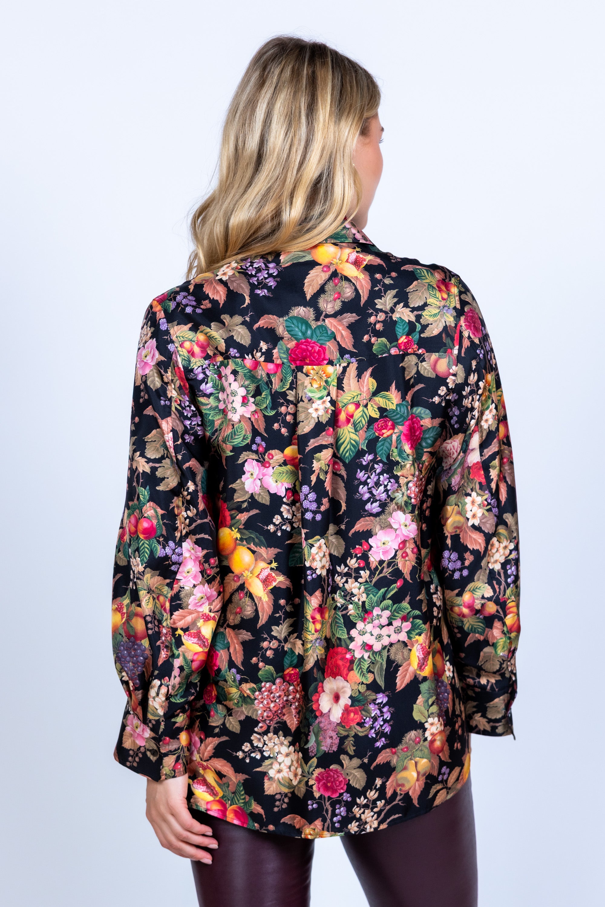 Blouse met print - Zwart