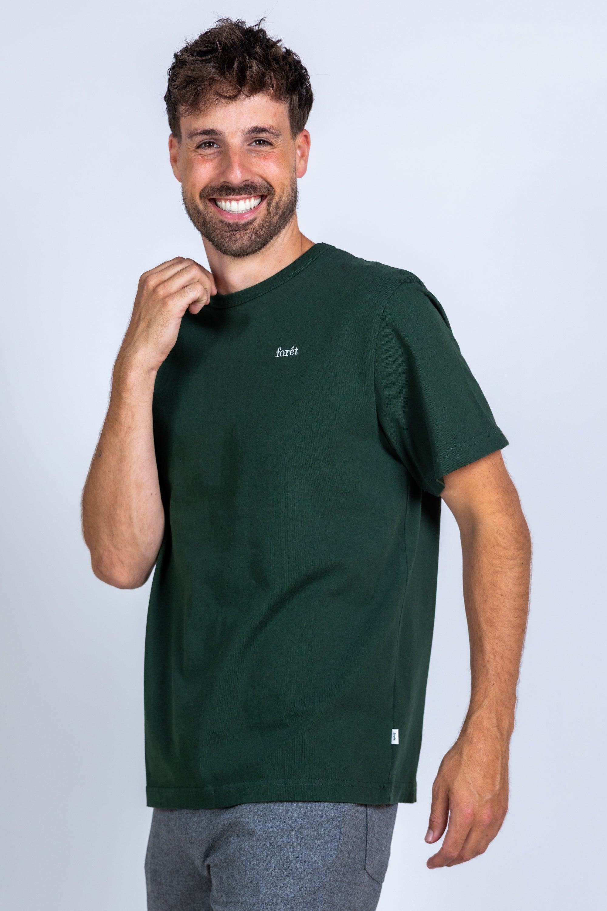T-shirt met print - Flessegroen