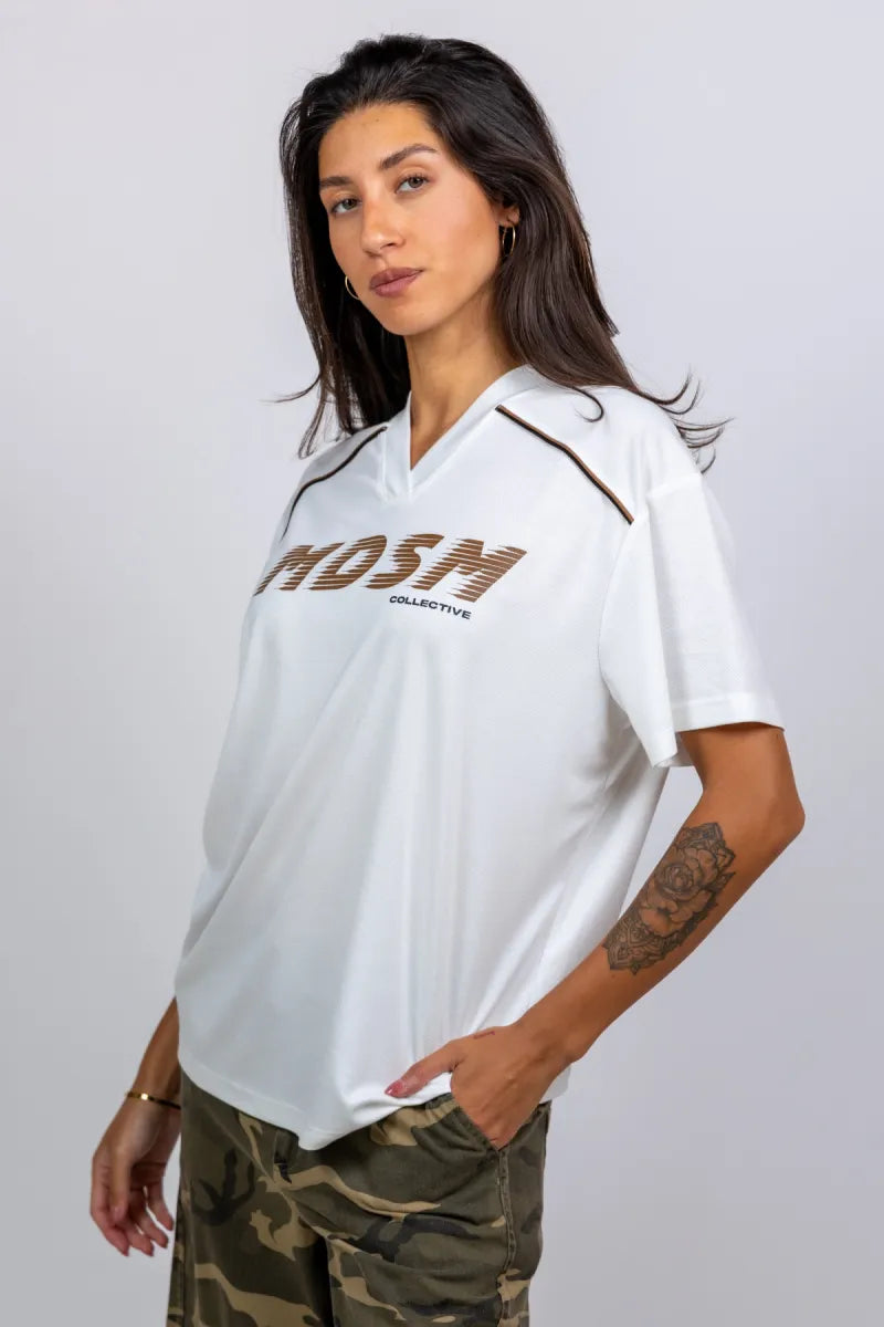 MODSTROM MODSTROM AROOB TSHIRT T-shirt met print - Ecru