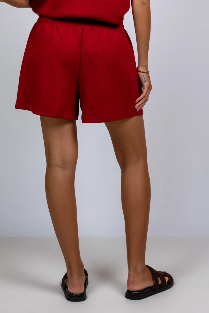 MOSS CPH MOSS CPH 19364 Short met elastische taille - Donkerbordeaux