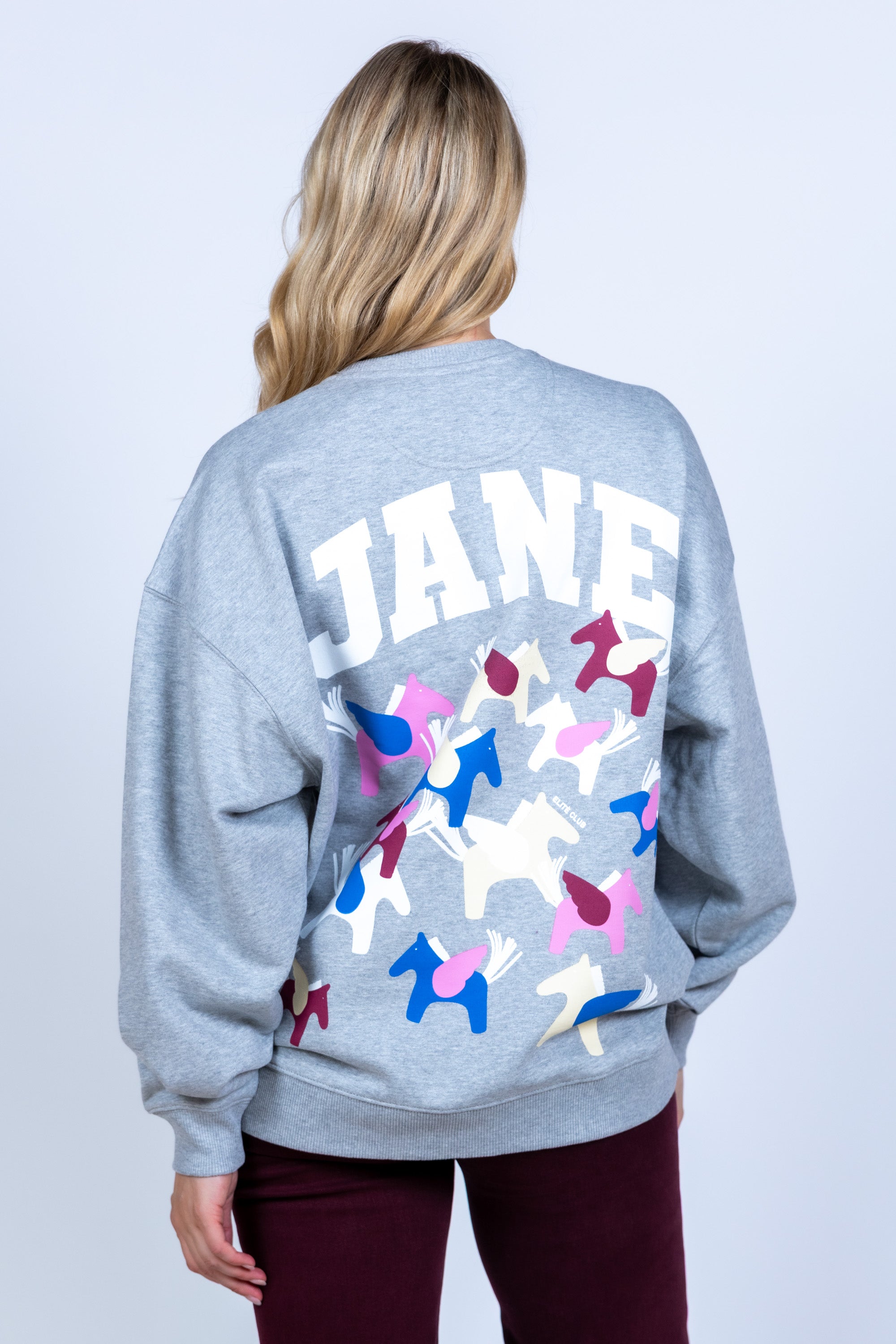 Sweater met tekstprint - Lichtgrijs