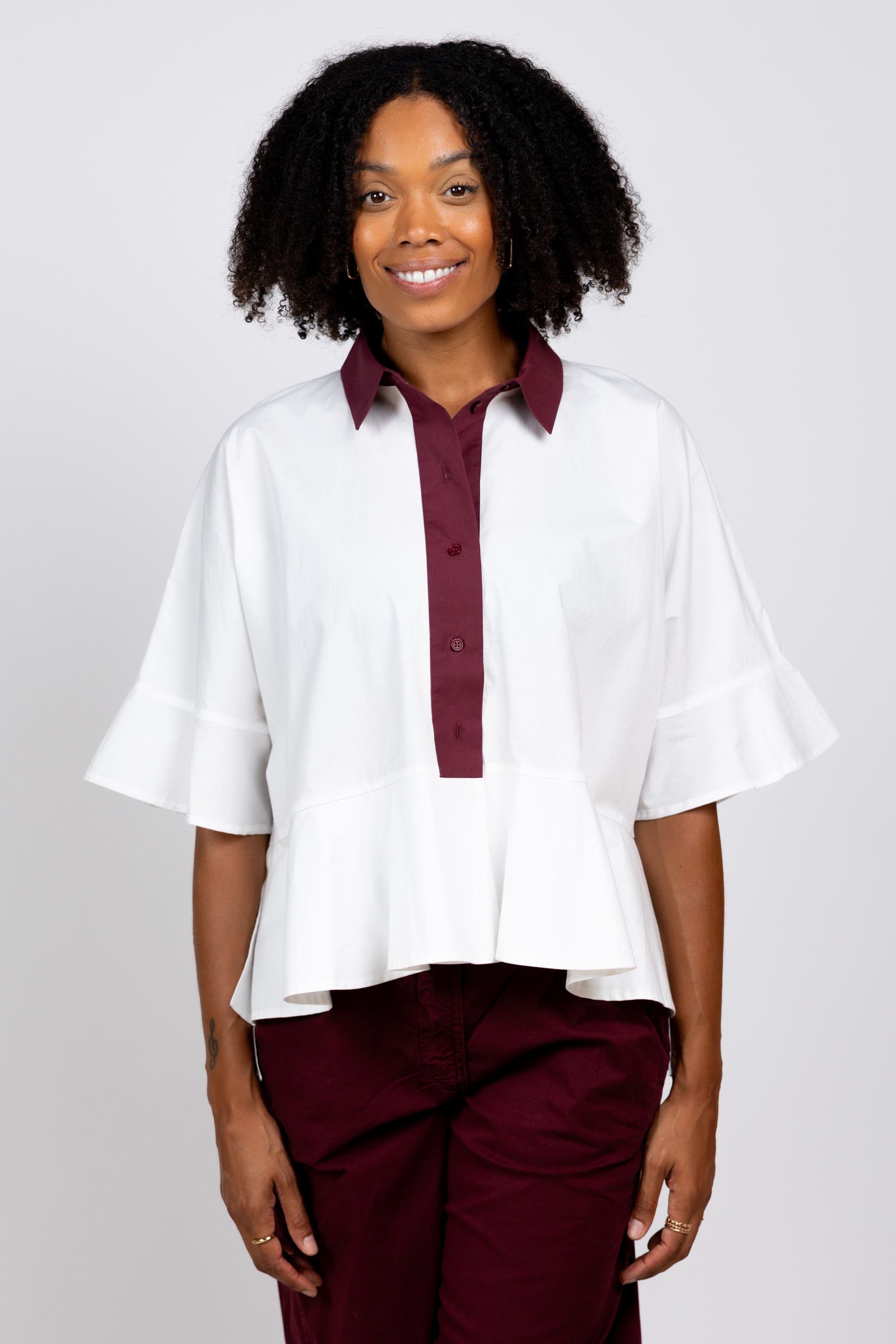Getailleerde blouse - Wit