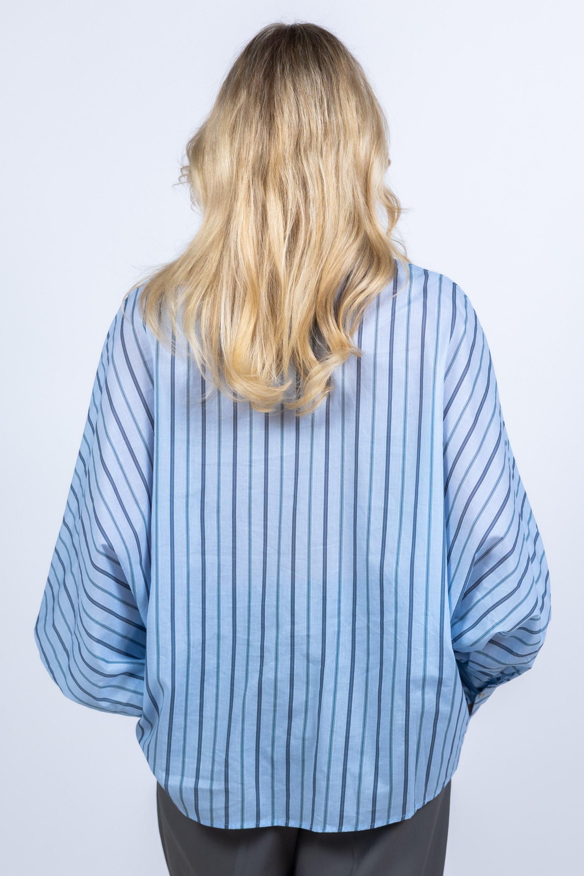 Blouse met strepen - Bleu