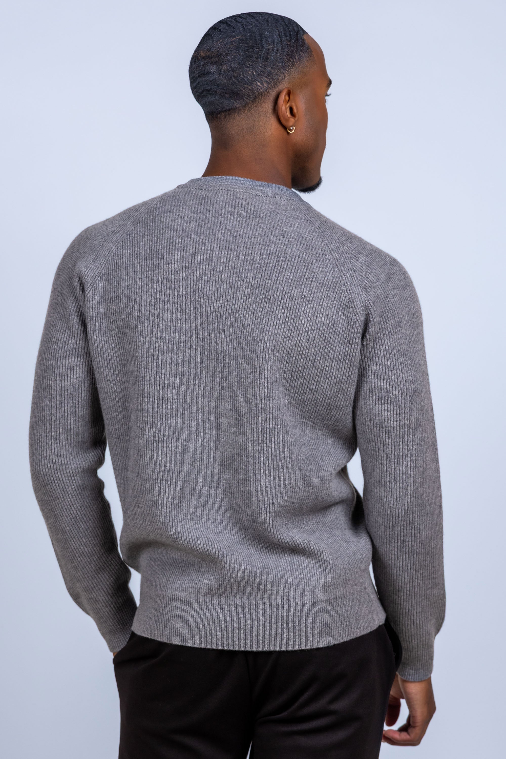 Trui met ronde hals - Middengrijs