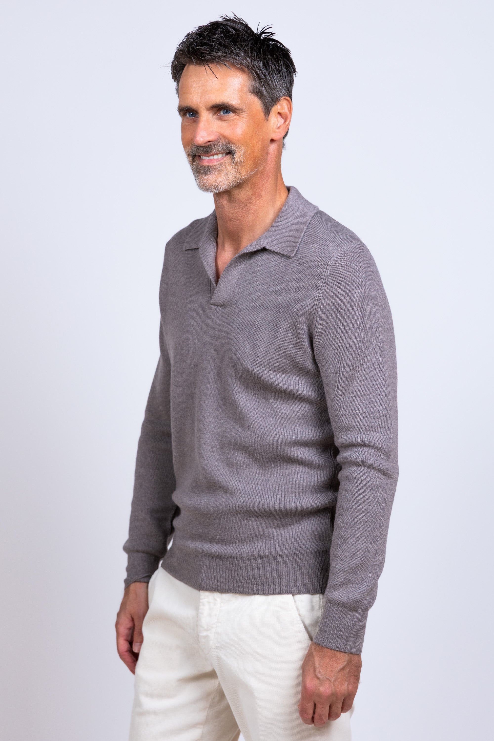 Trui met kraag - Taupe