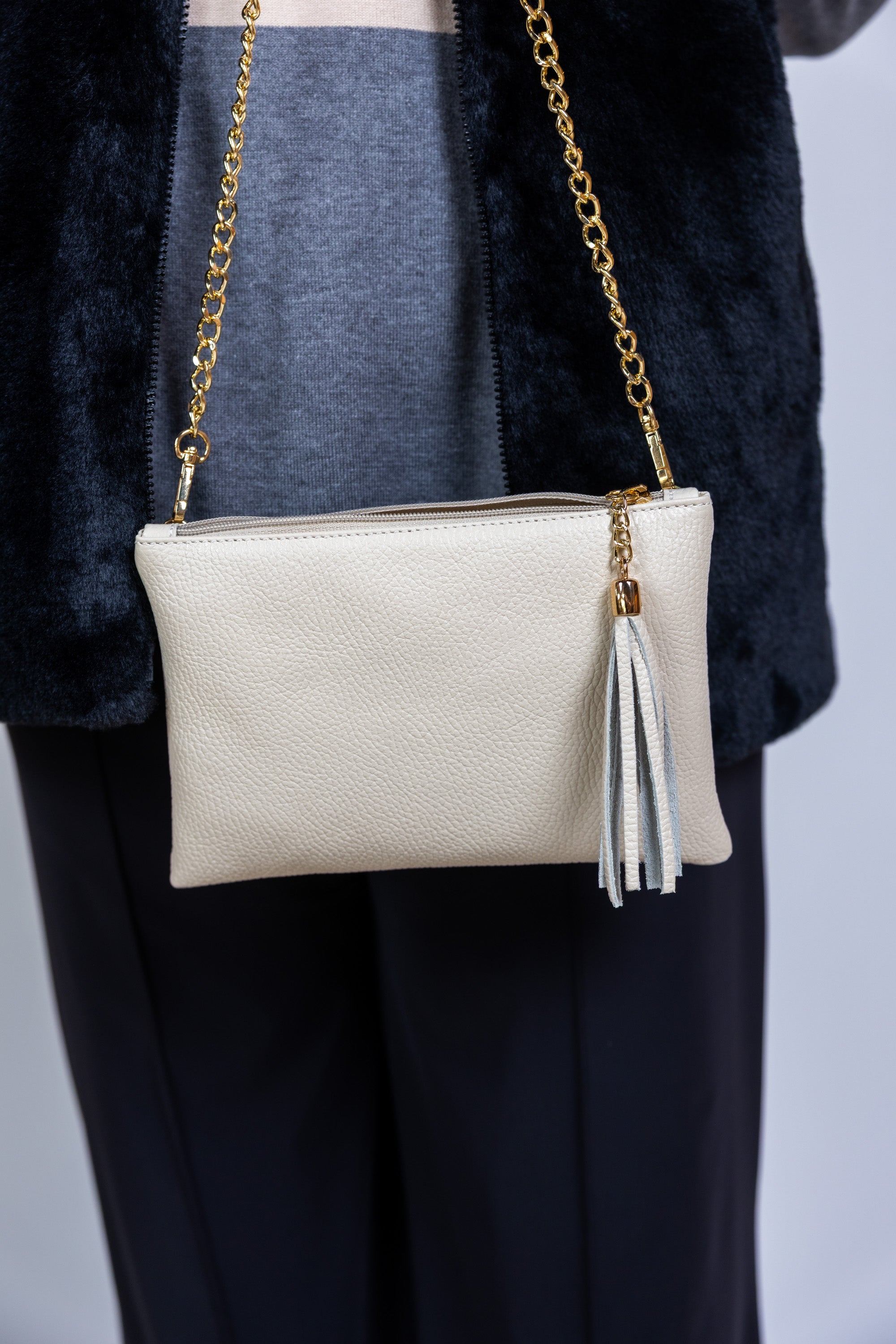 Tas met ketting - Beige