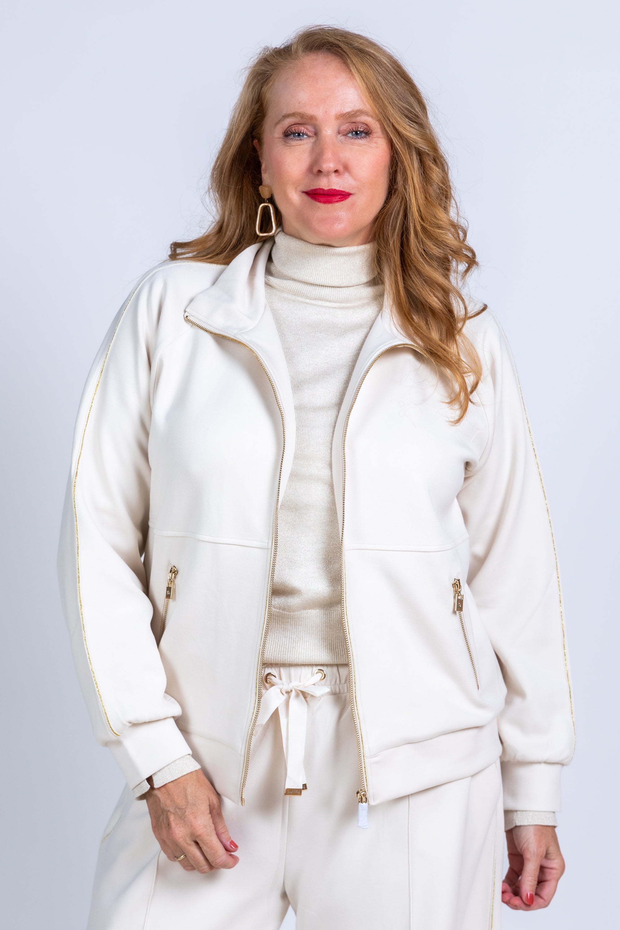 Vest met rits - Beige