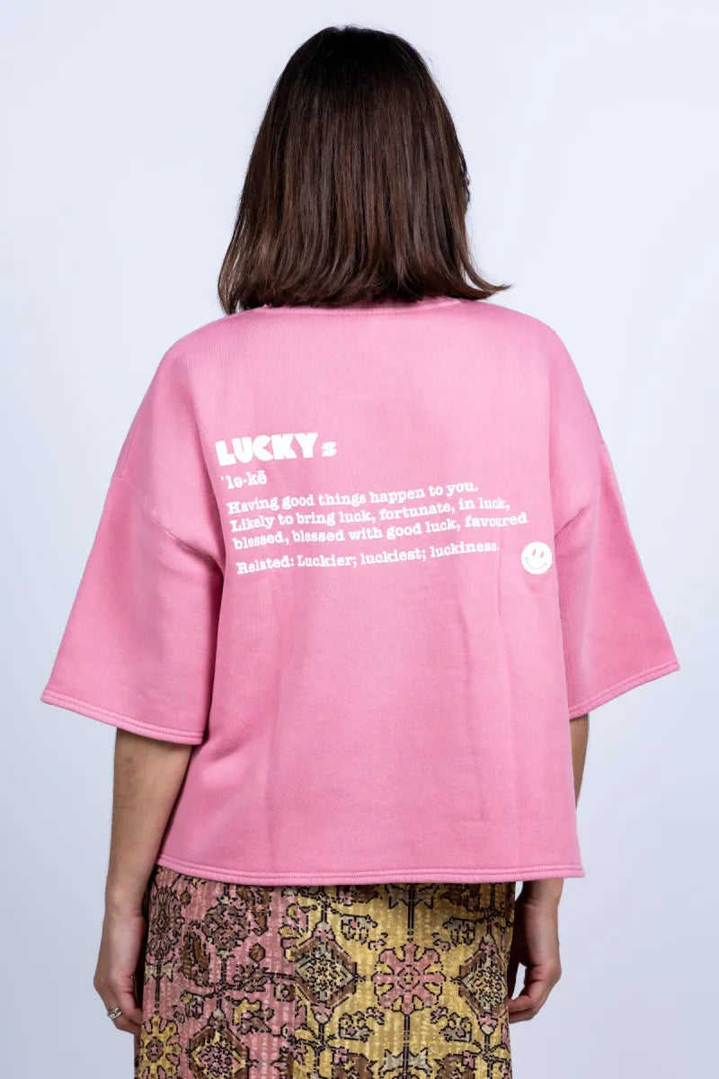 BY-BAR BY-BAR WILLOW DICTIONARY BY-BAR WILLOW DICTIONARY Sweater met korte mouwen - Oudroze