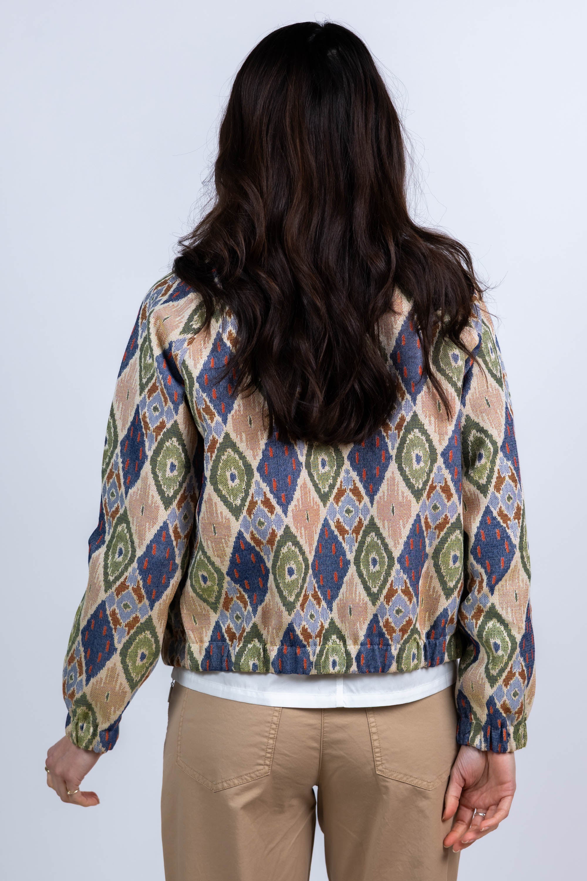 Jasje met patroon - Olijfgroen