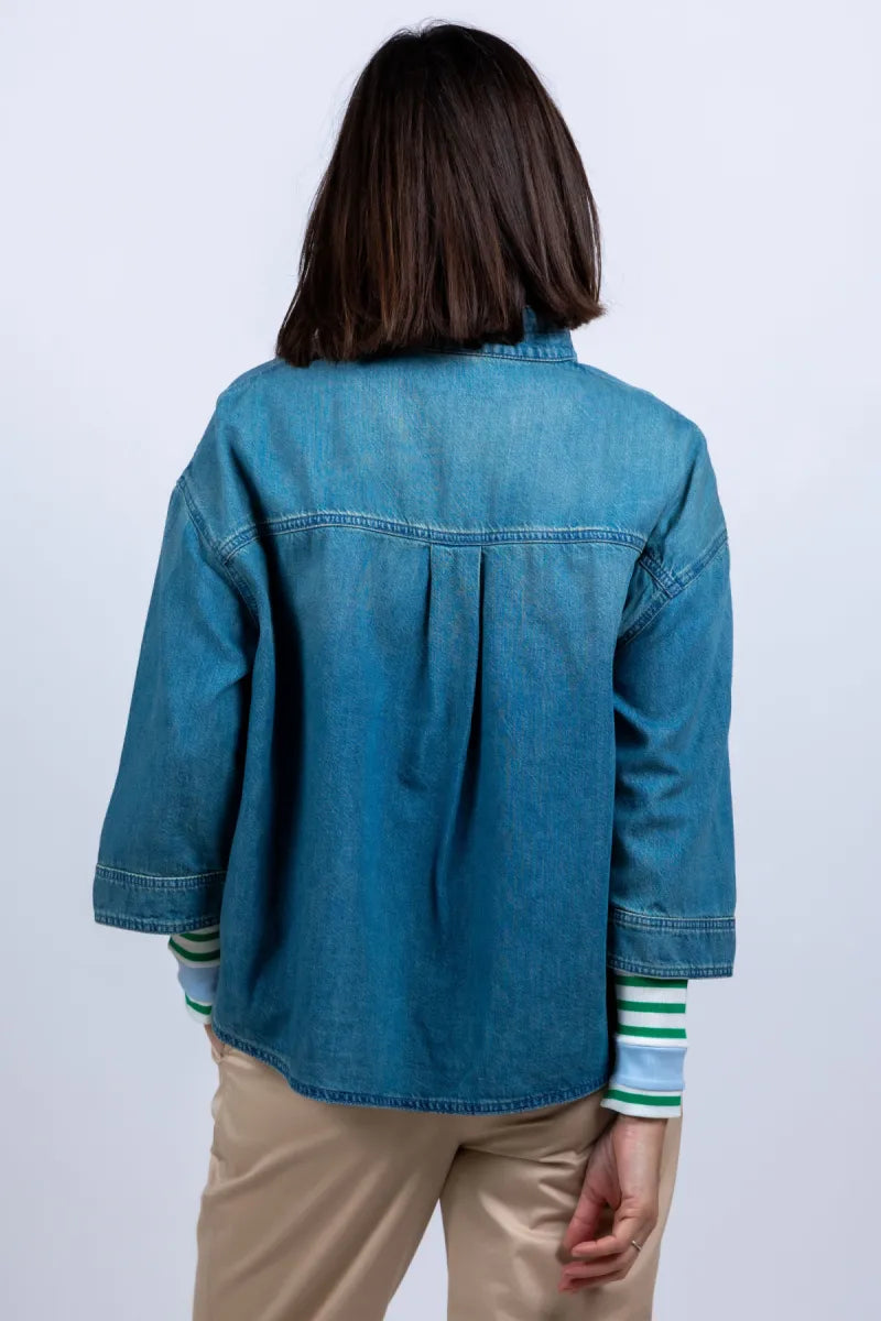 MARCCAIN SPORT MARCCAIN SPORT AS.51.16 D07 Denim blouse - Licht jeans