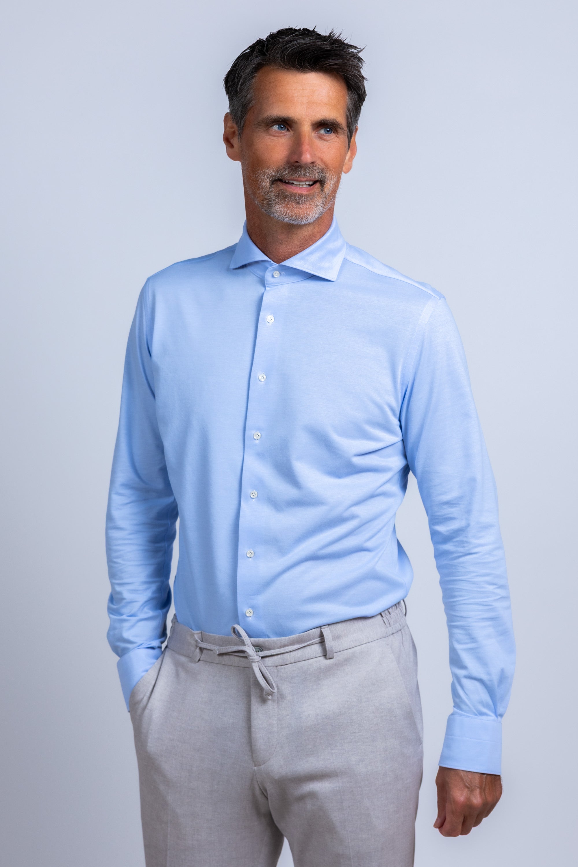 Overhemd met knopen - Bleu