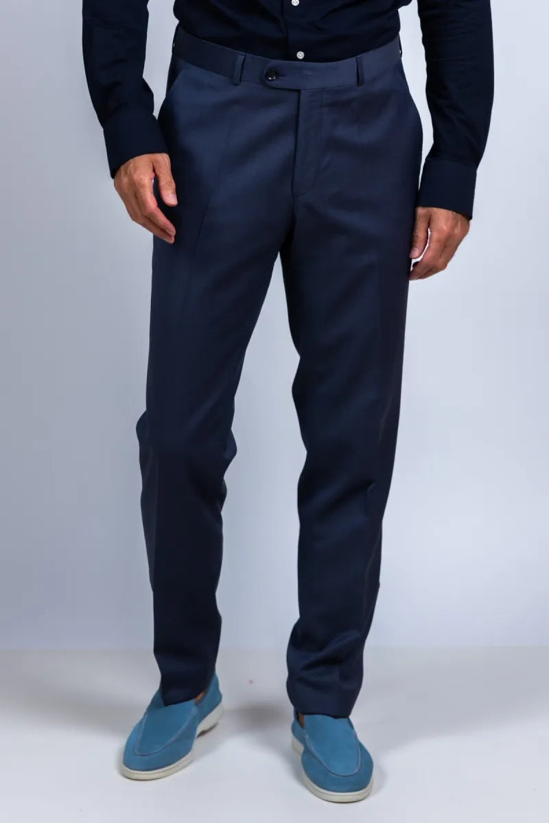 GROSS GROSS Stevenson-50092S0 GROSS Stevenson-50092S0 Pantalon met plooien - French blue