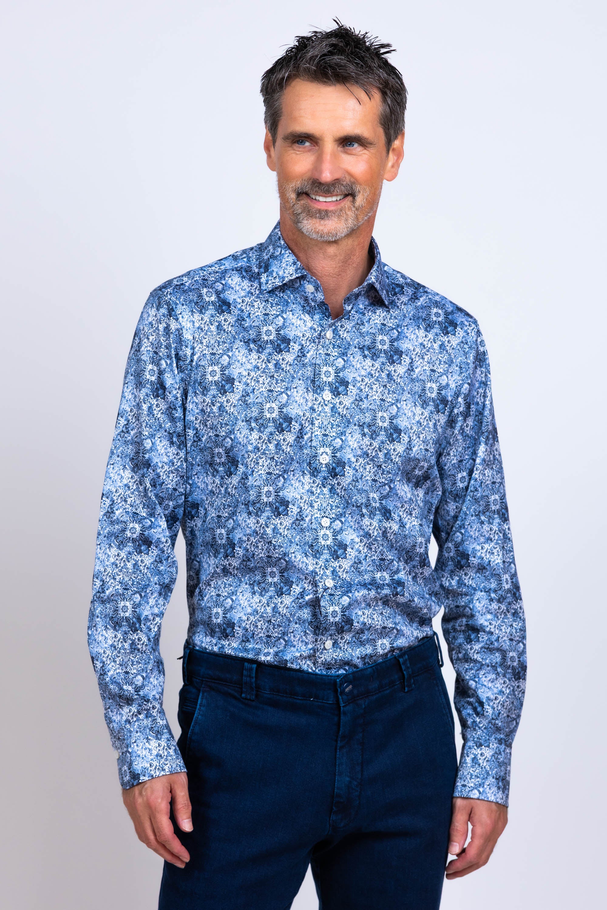 Overhemd met print - French blue