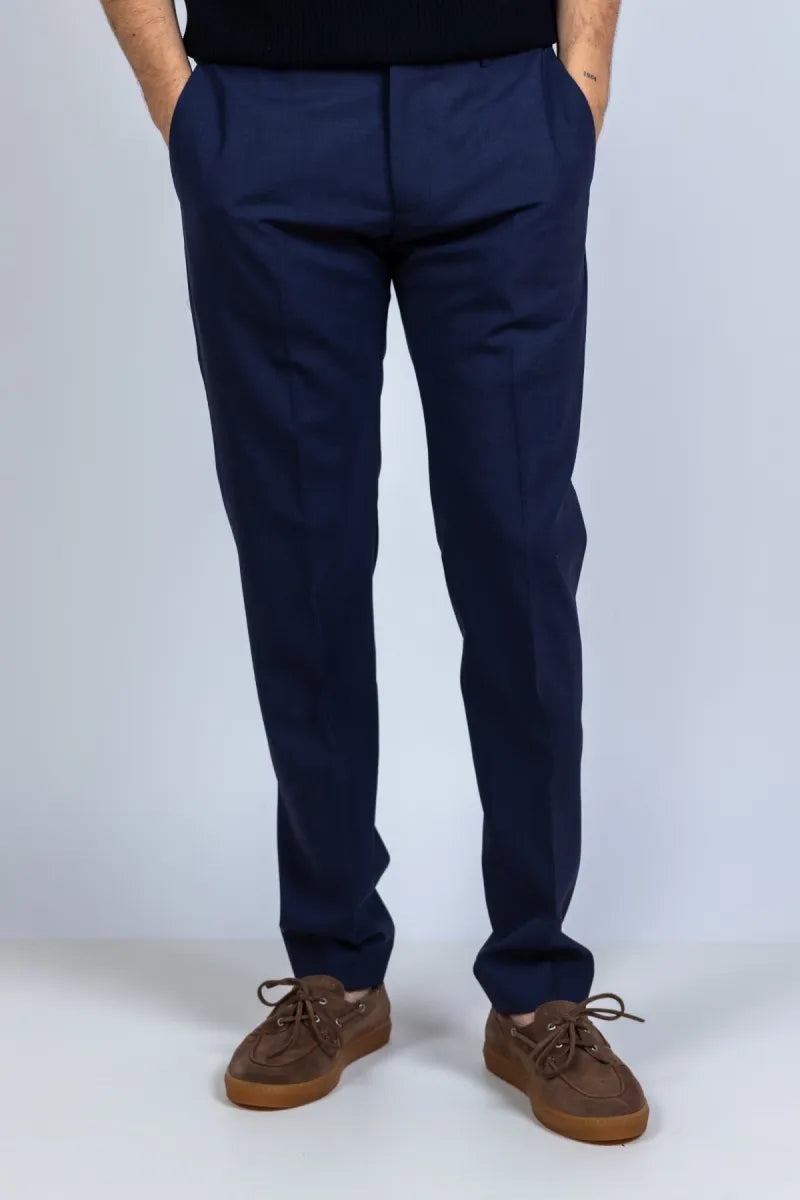 BERWICH BERWICH FA1755X-Morello_E BERWICH FA1755X-Morello_E Pantalon met plooien - Marine