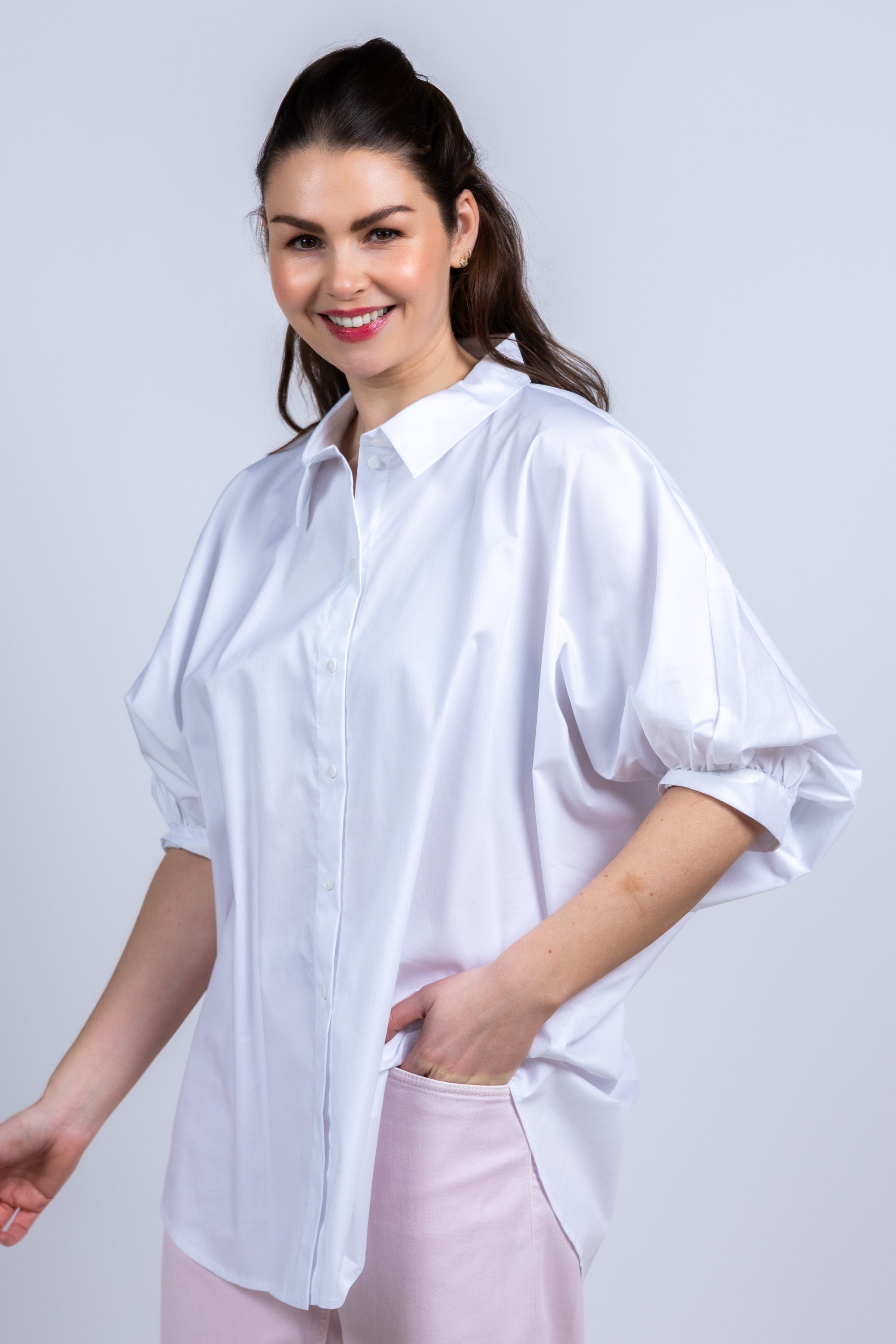 Blouse met knopen - Wit