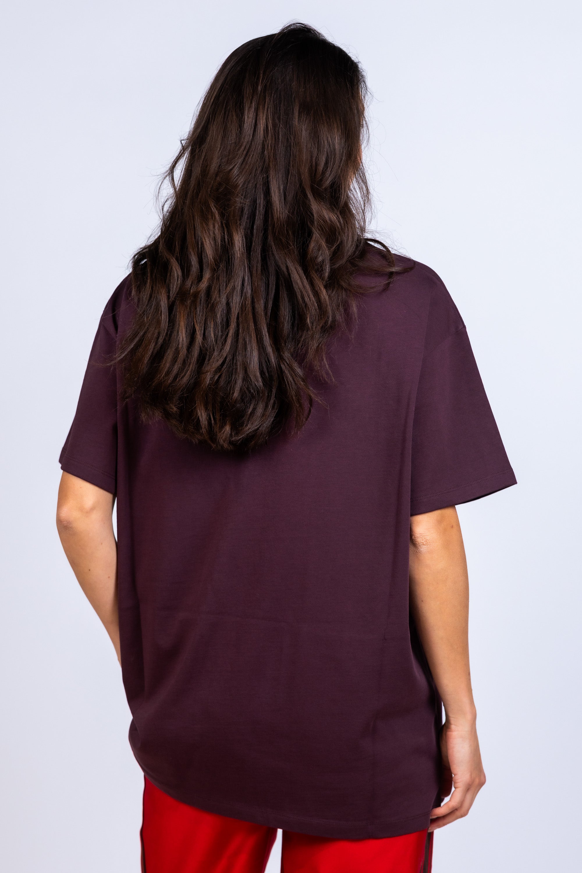 T-shirt met print - Bruin