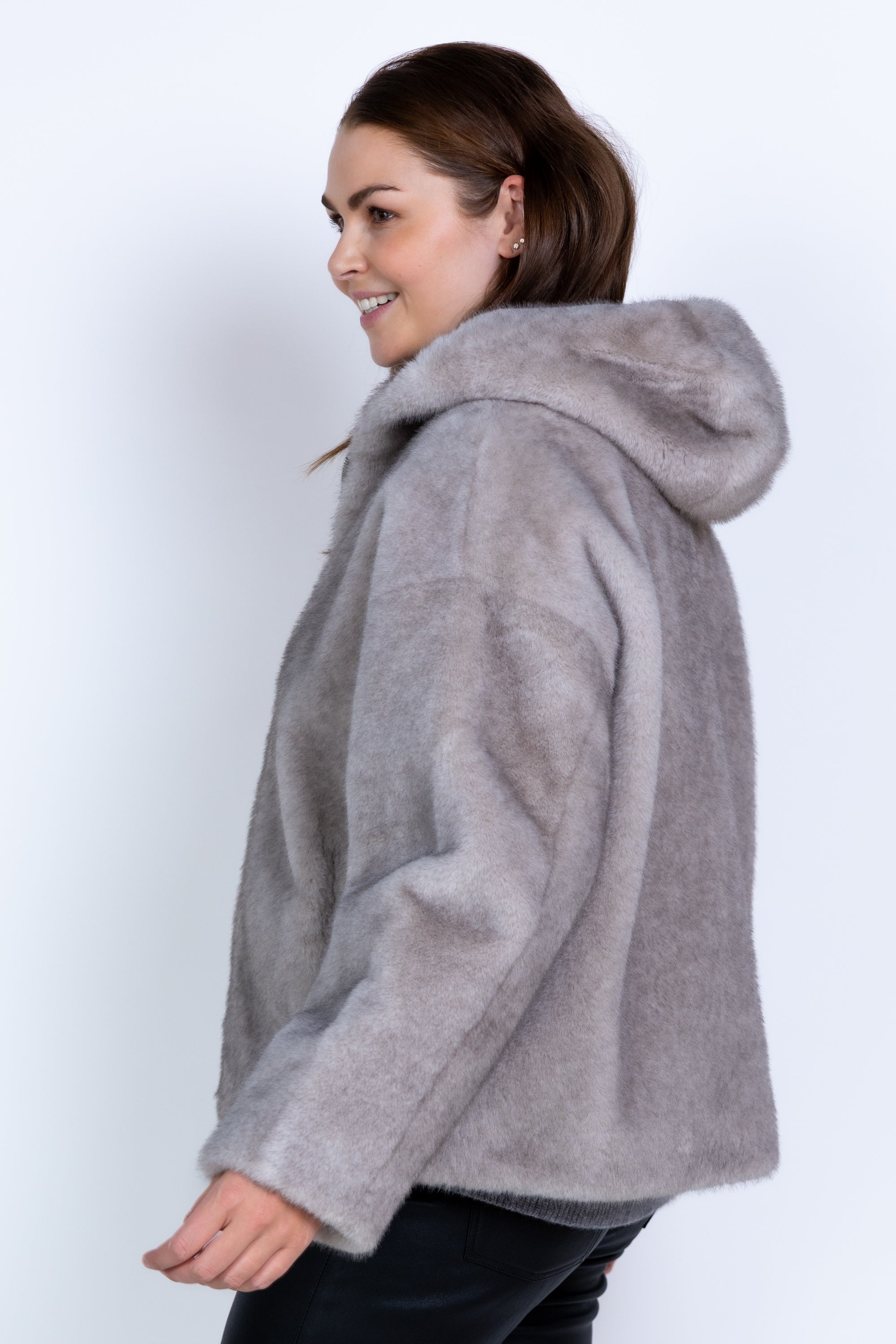 Jasje met capuchon - Licht taupe