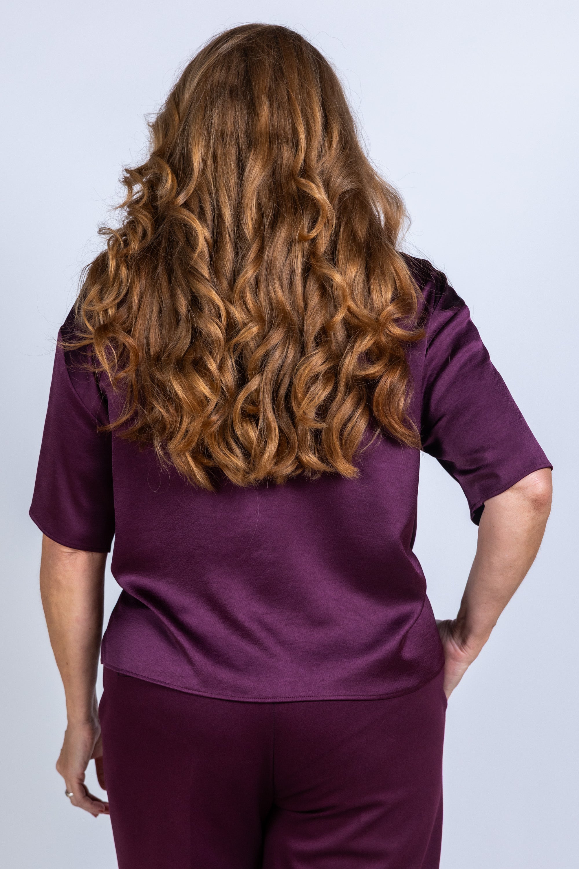 Top met strik - Burgundy